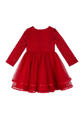 Toddler Girls Glitter Lace Dress