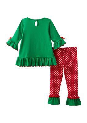  Christmas Outfits 3Pcs Little Girls Clothes Set Toddler Baby  Girl Ruffle Top Leggings Scarf Snowman (Red, 12-18 Months): Clothing, Shoes  & Jewelry