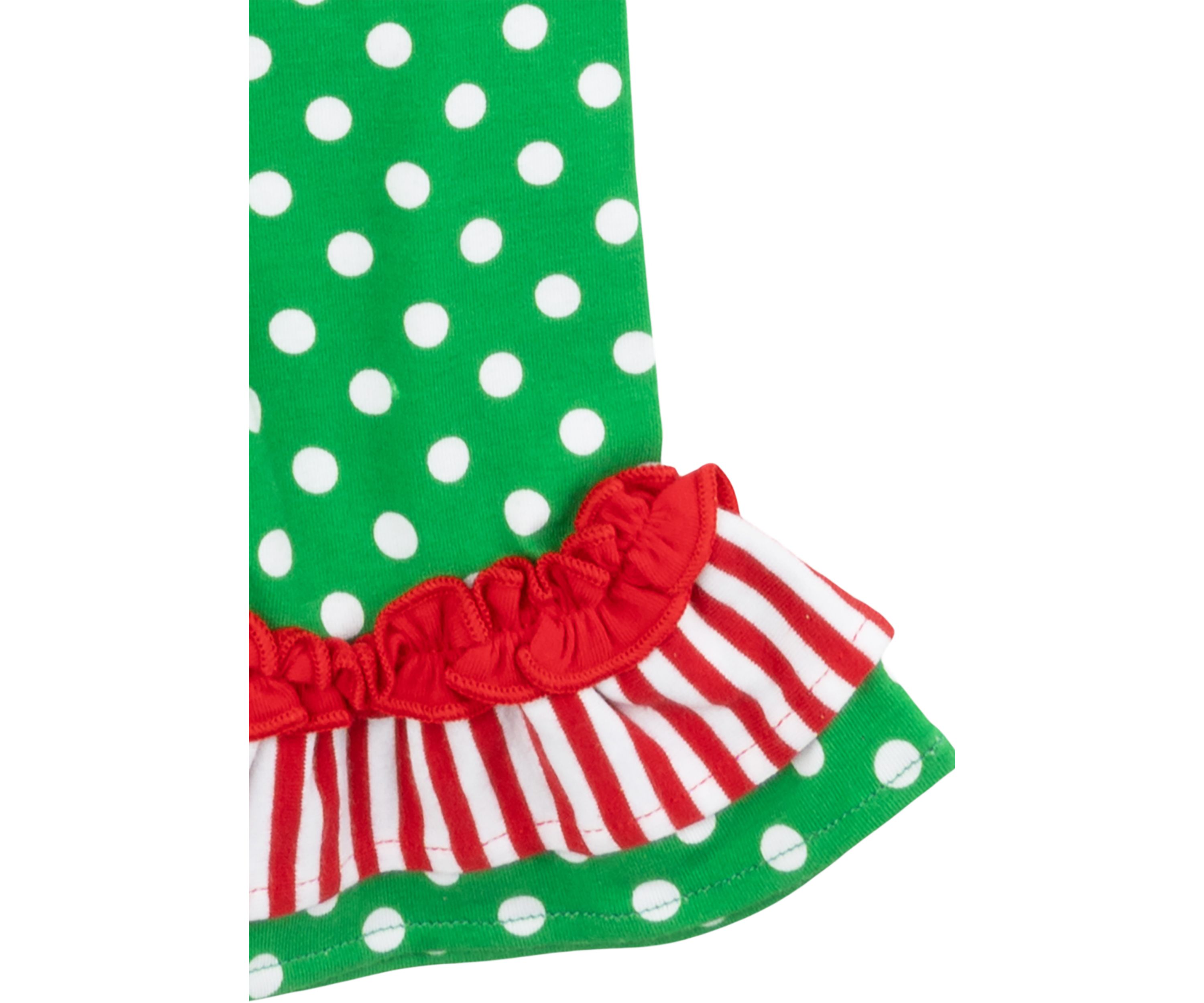 Toddler Girls Christmas Tree Appliqué Top and Leggings Set