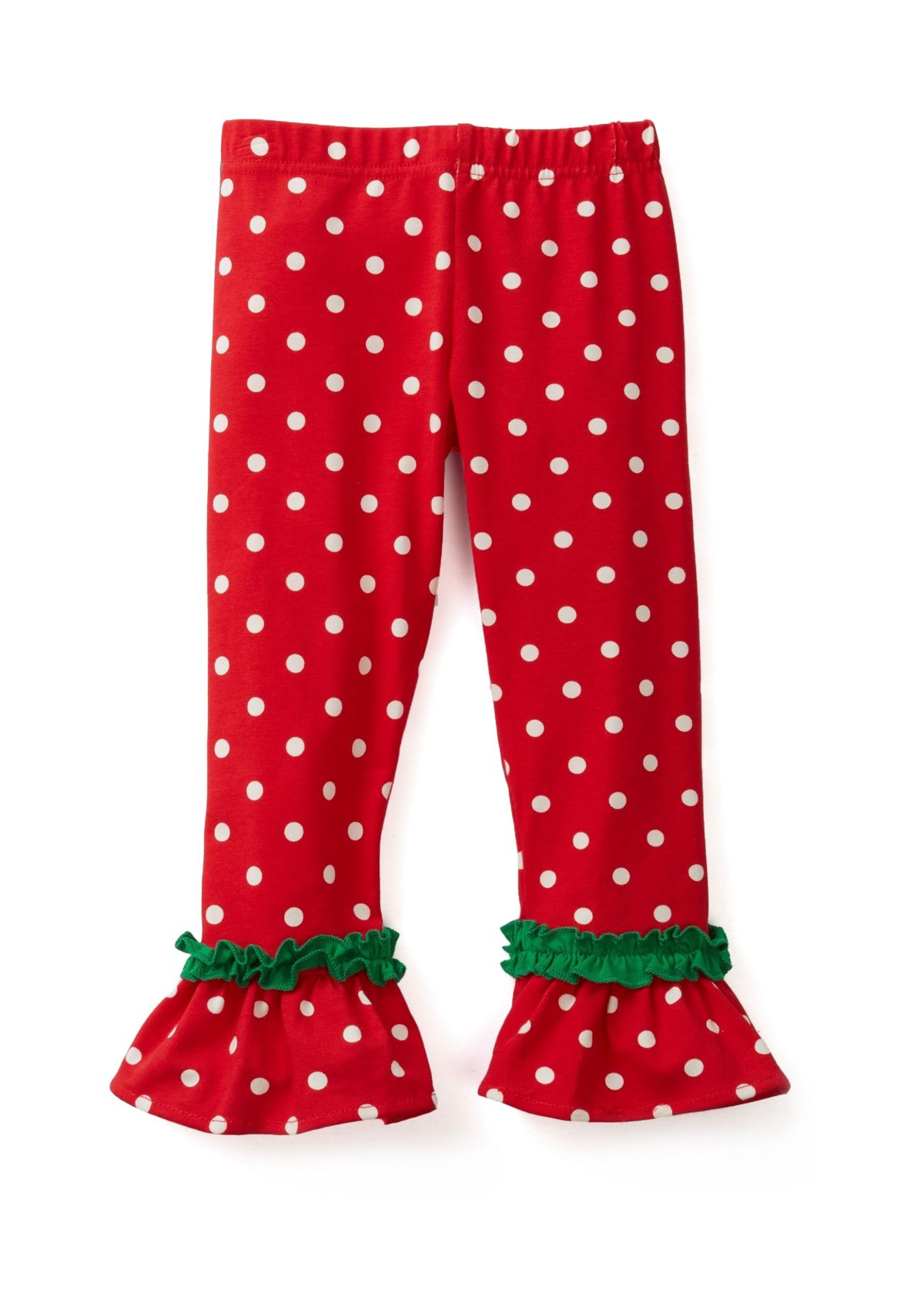 Toddler Girls Long Sleeve Santa Appliqué Set