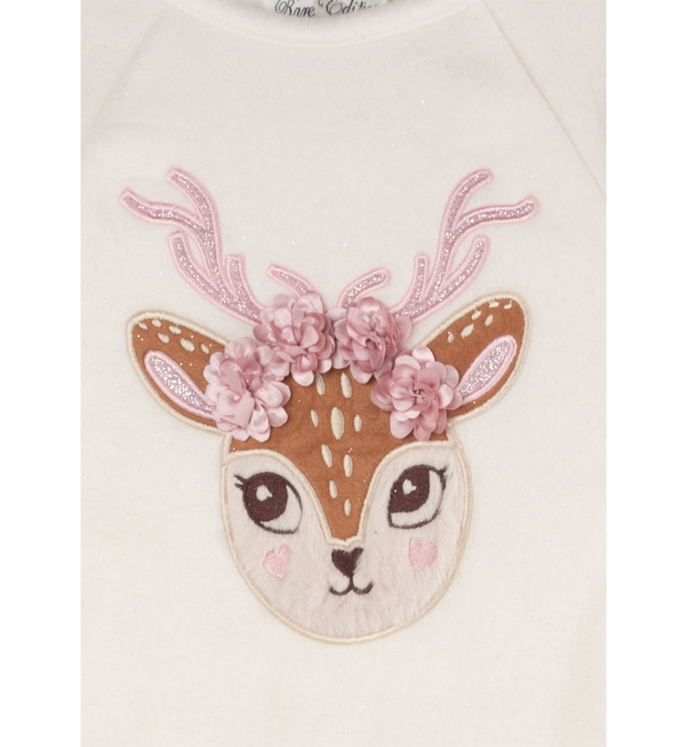 Toddler Girls Deer Appliqué Set