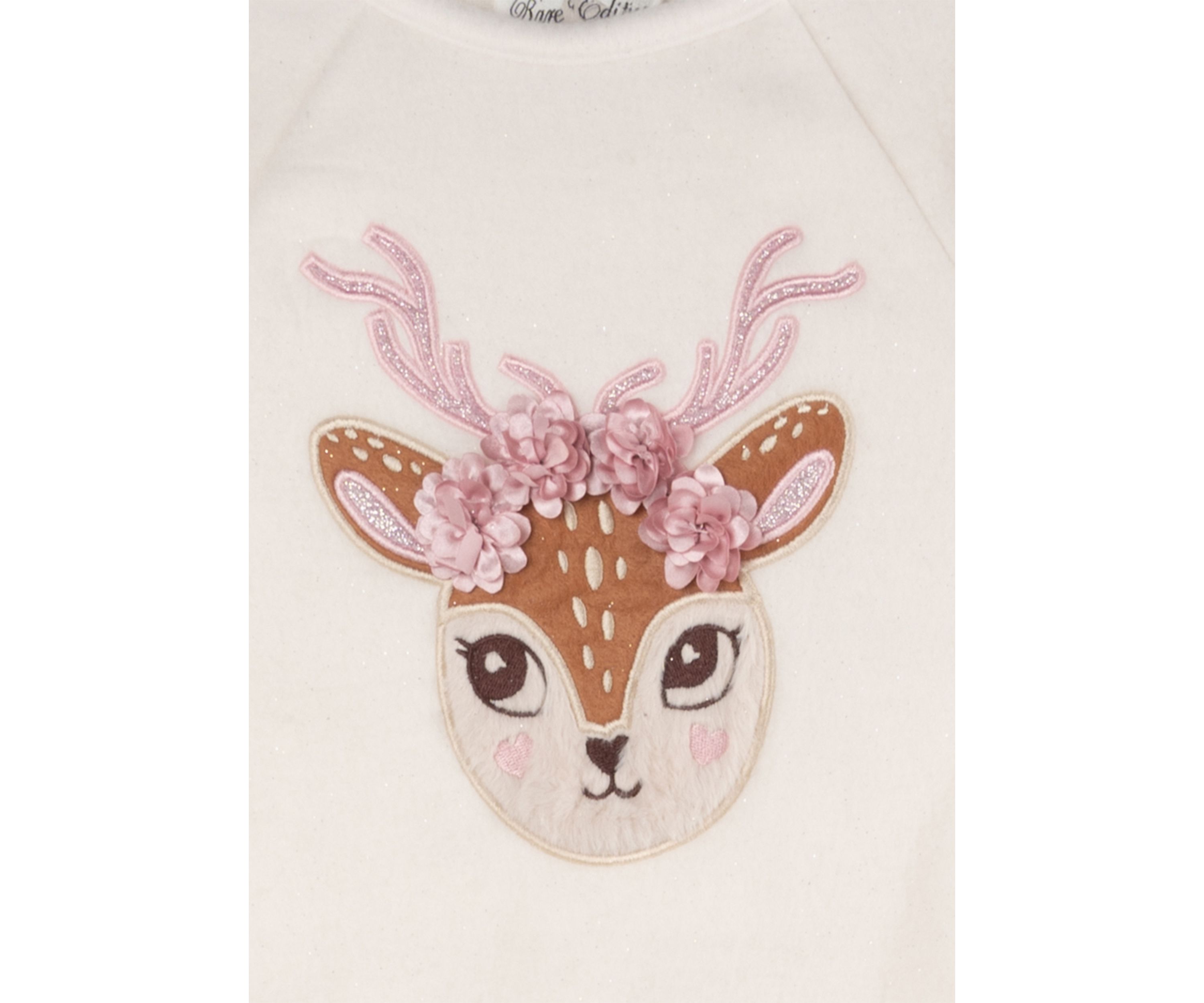 Toddler Girls Deer Appliqué Set
