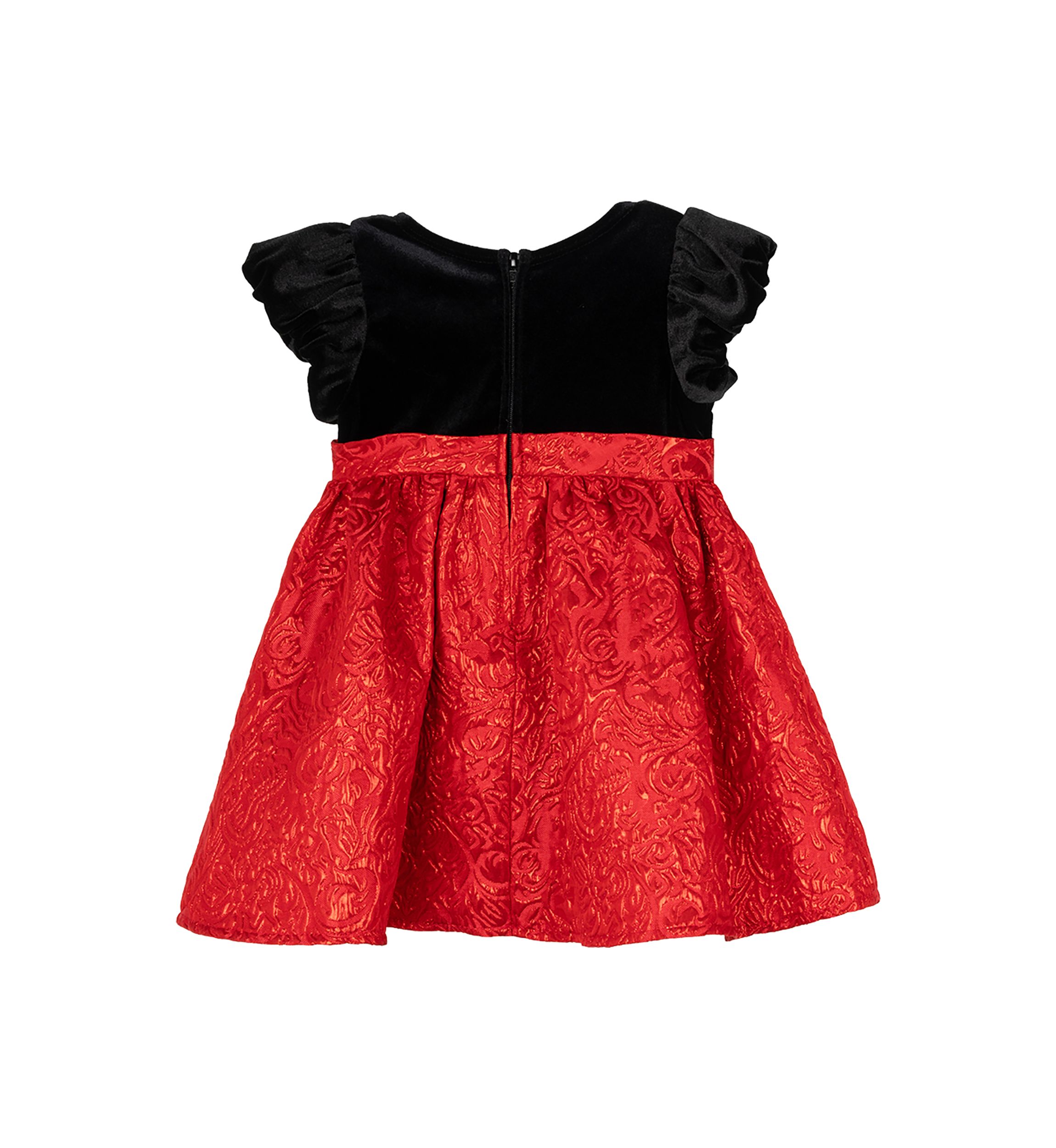 Toddler Girls Stretch Velvet Dress with Headband