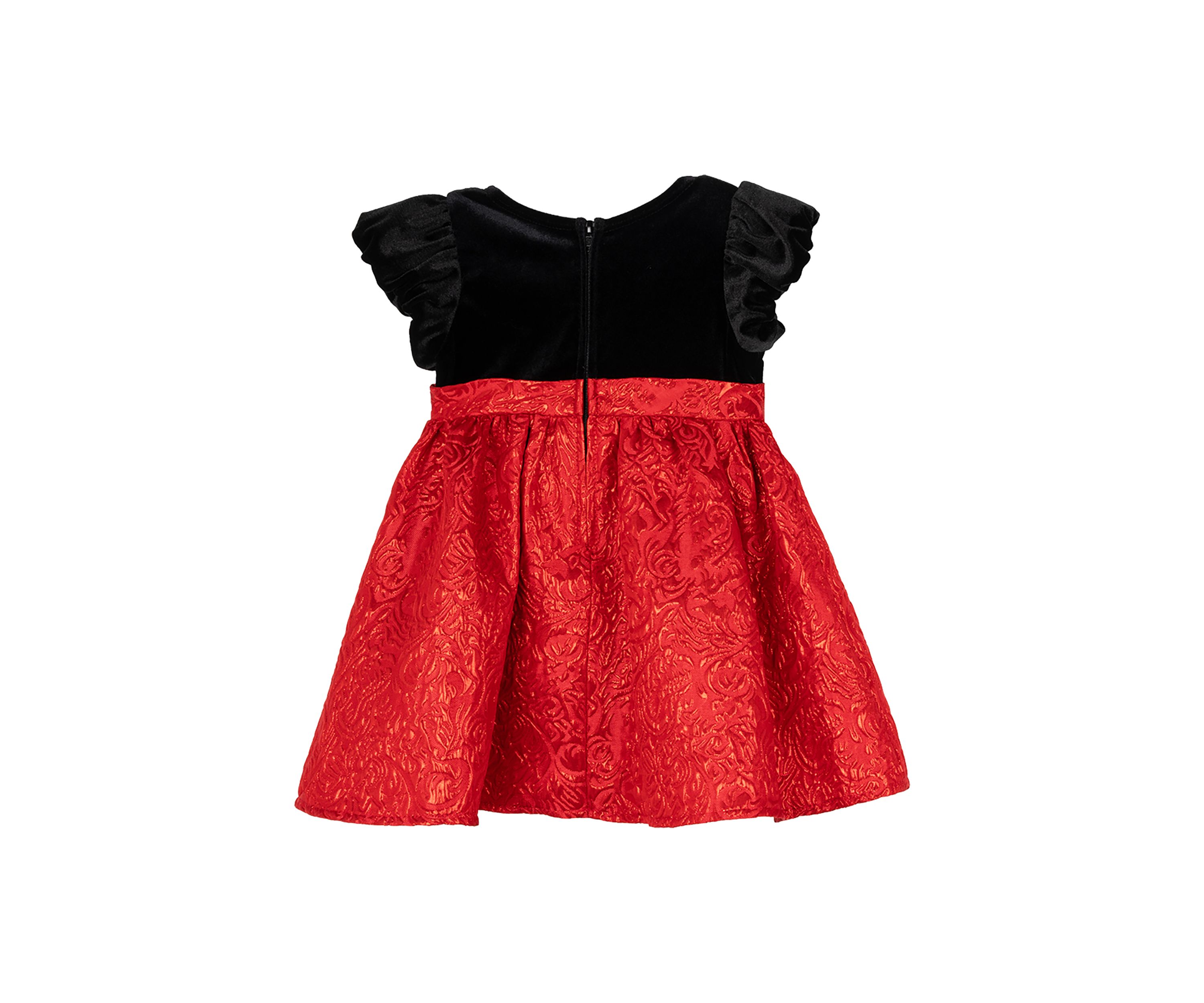 Toddler Girls Stretch Velvet Dress with Headband