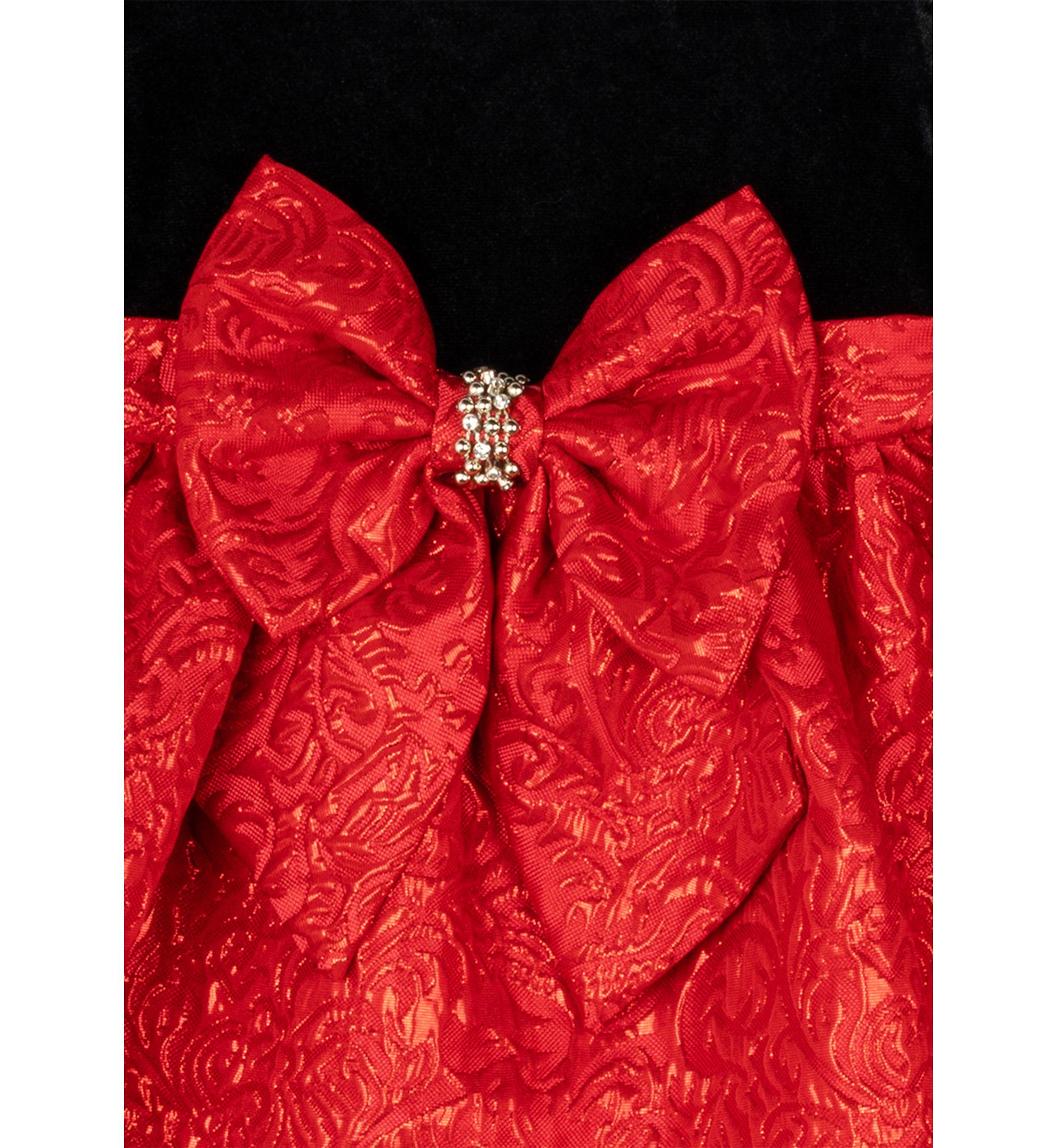 Toddler Girls Stretch Velvet Dress with Headband