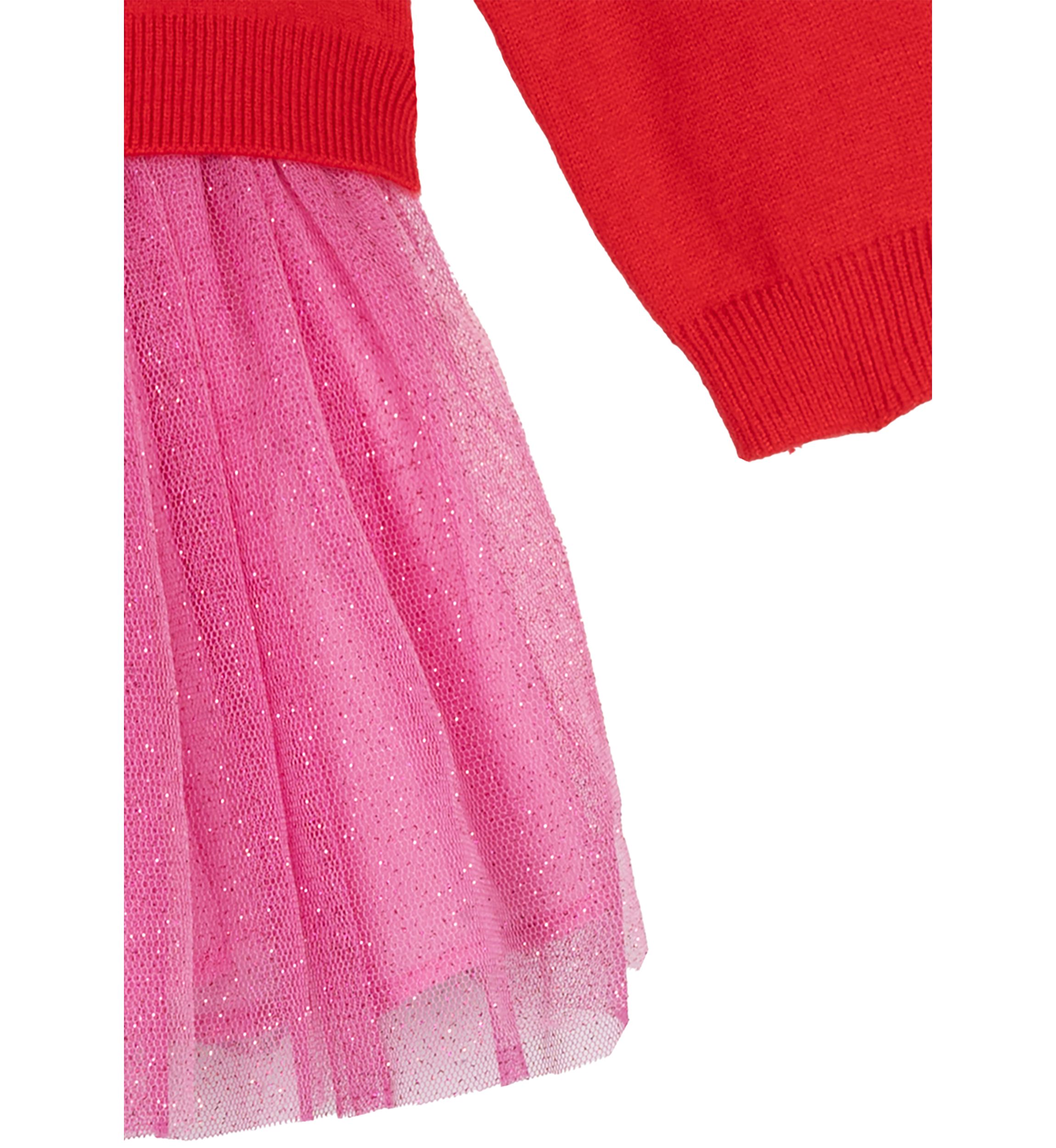 Toddler Girls Penguin Appliqué Sweater Dress