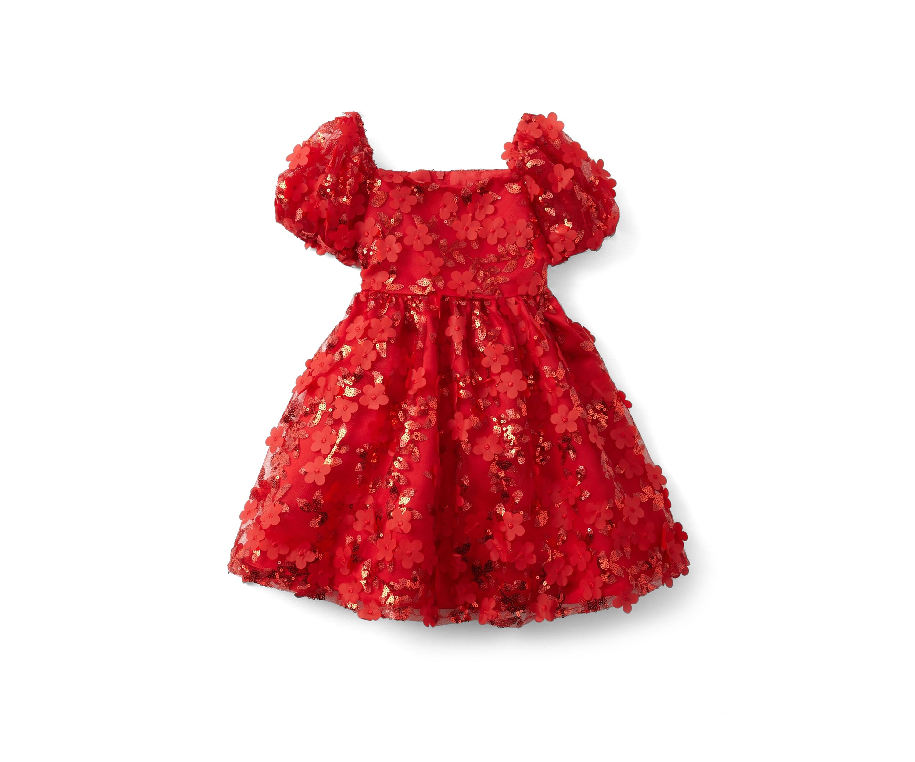 Toddler Girls Sequin Embroidered Dress