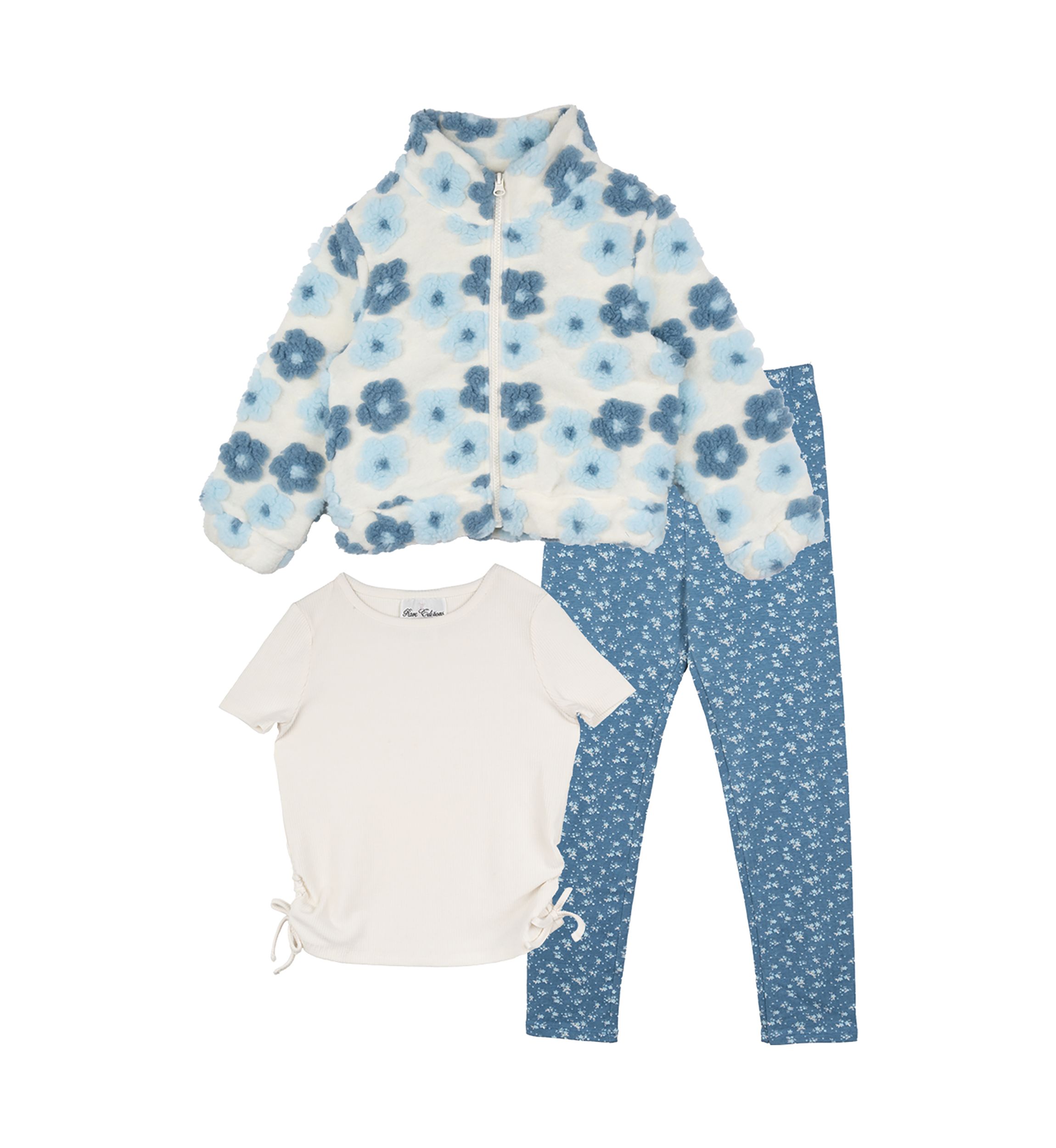 Toddler Girls Fur Bomber Jacket Set