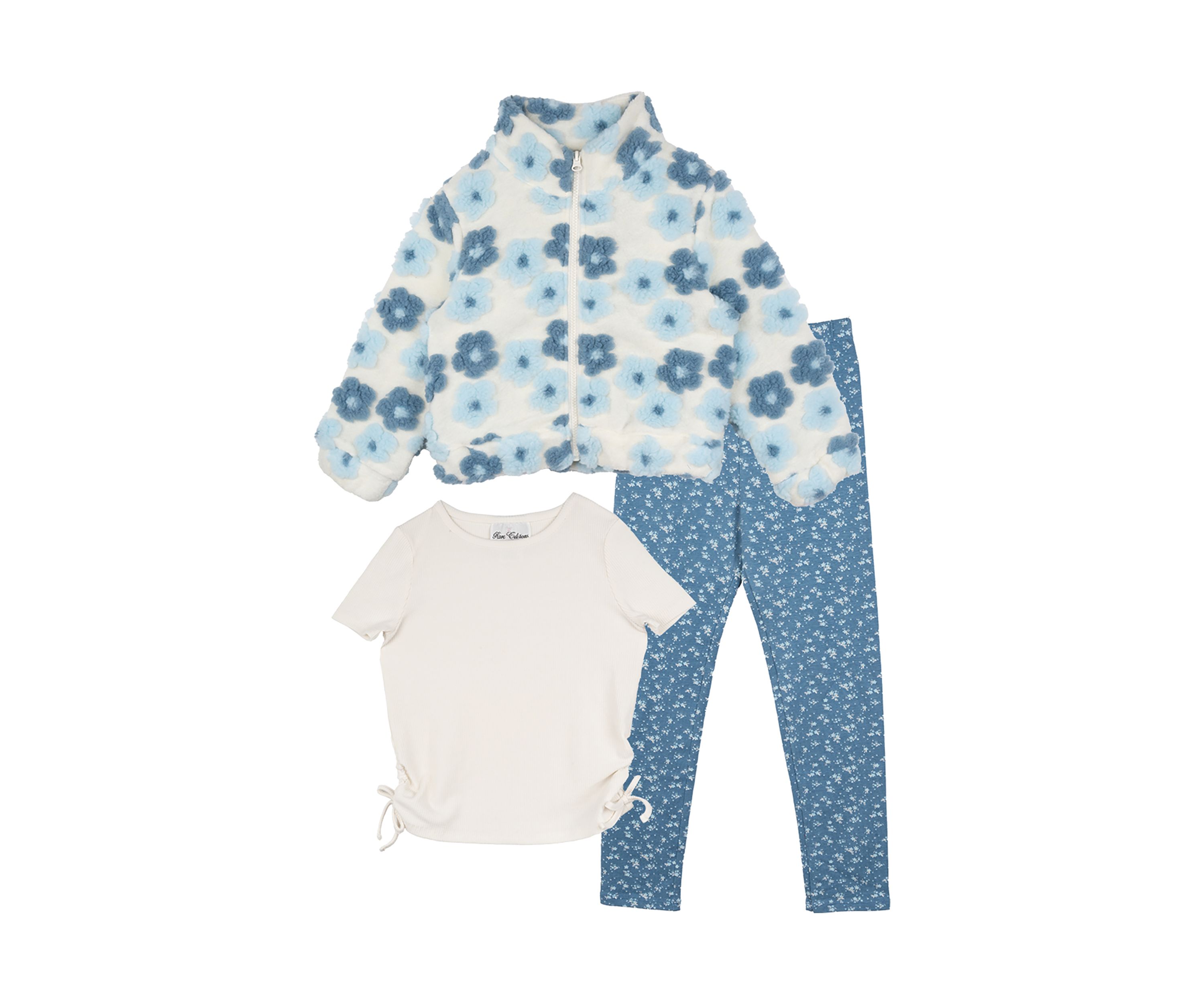 Toddler Girls Fur Bomber Jacket Set