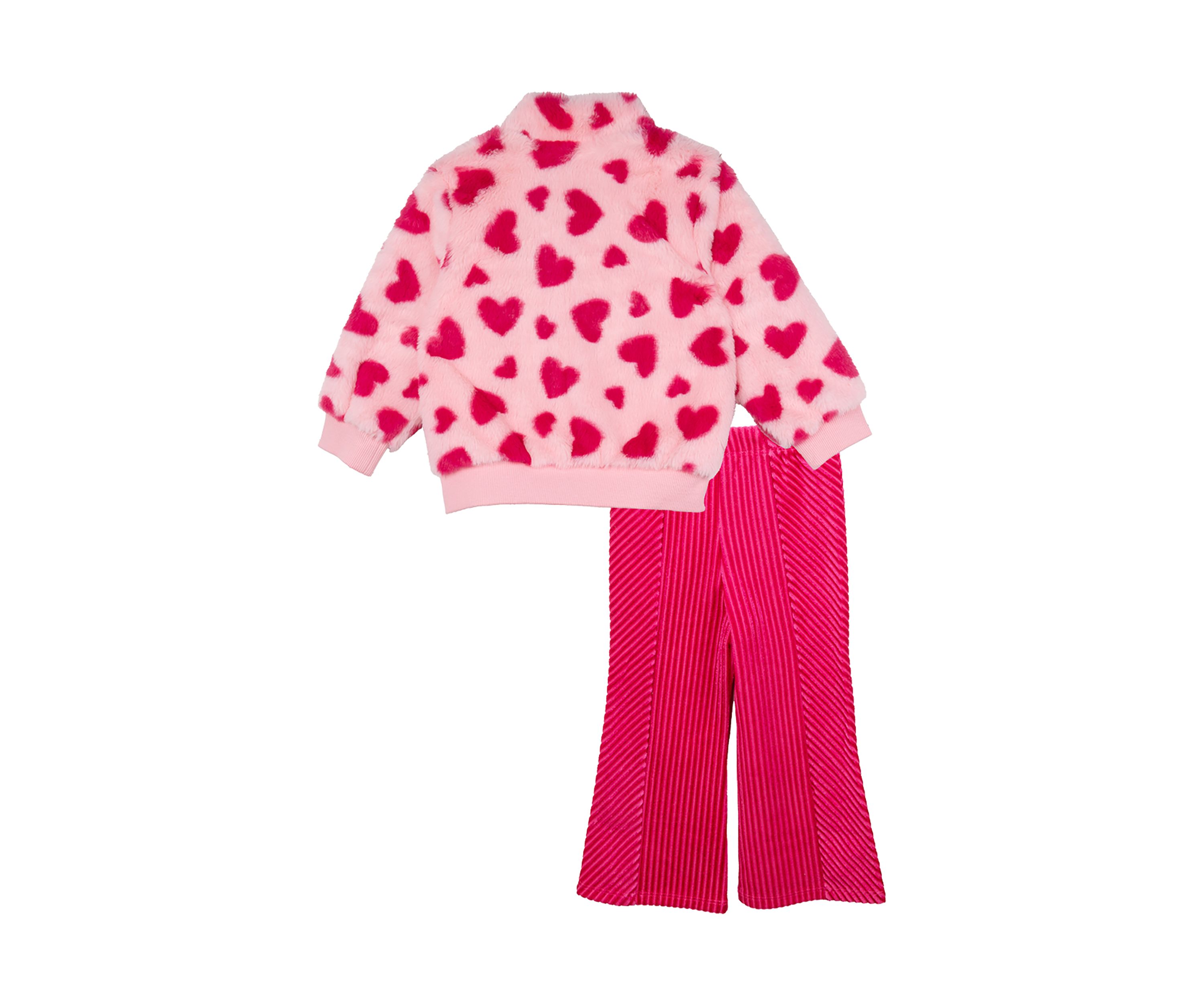 Toddler Girls Fur Bomber Jacket Set