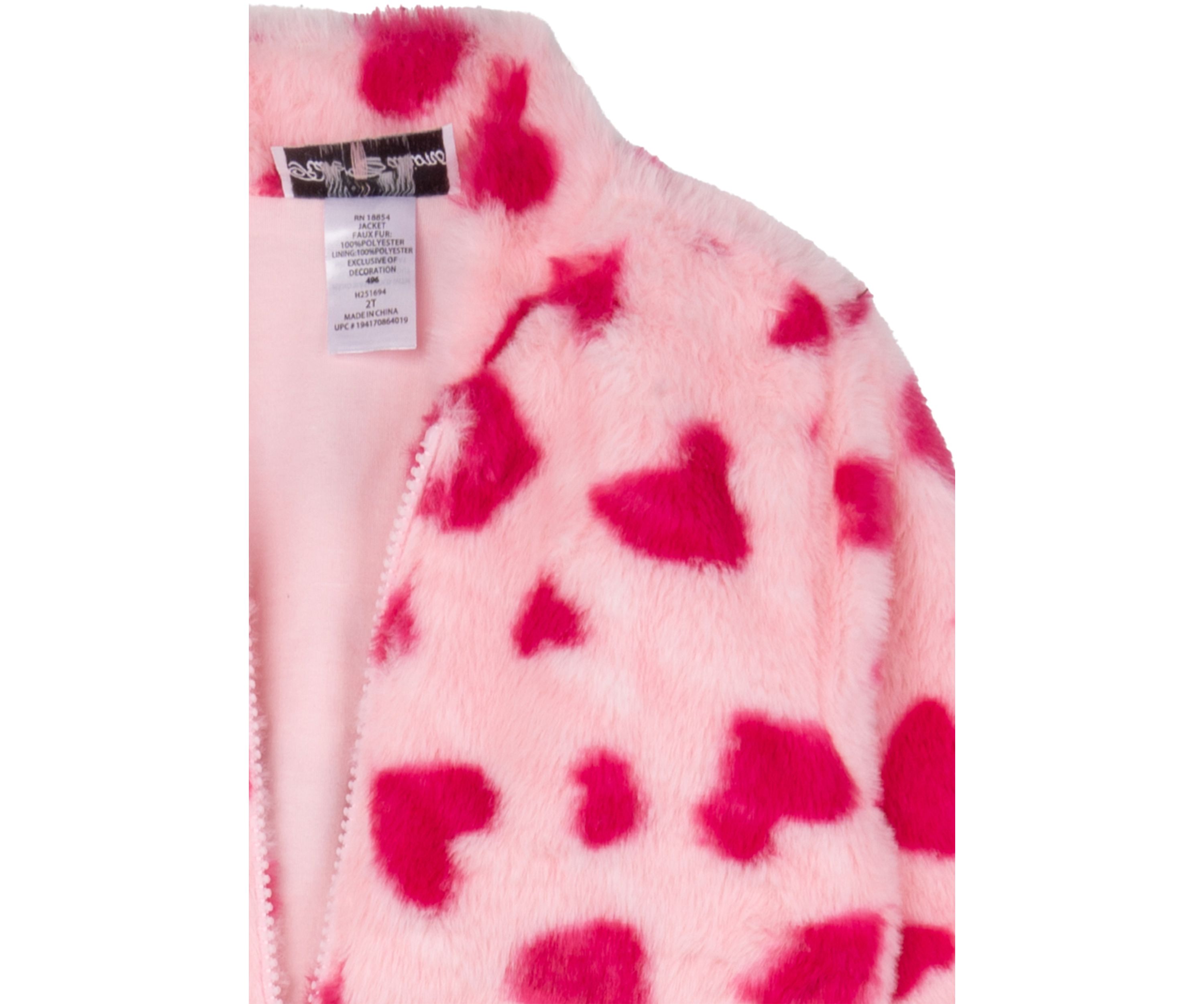 Toddler Girls Fur Bomber Jacket Set