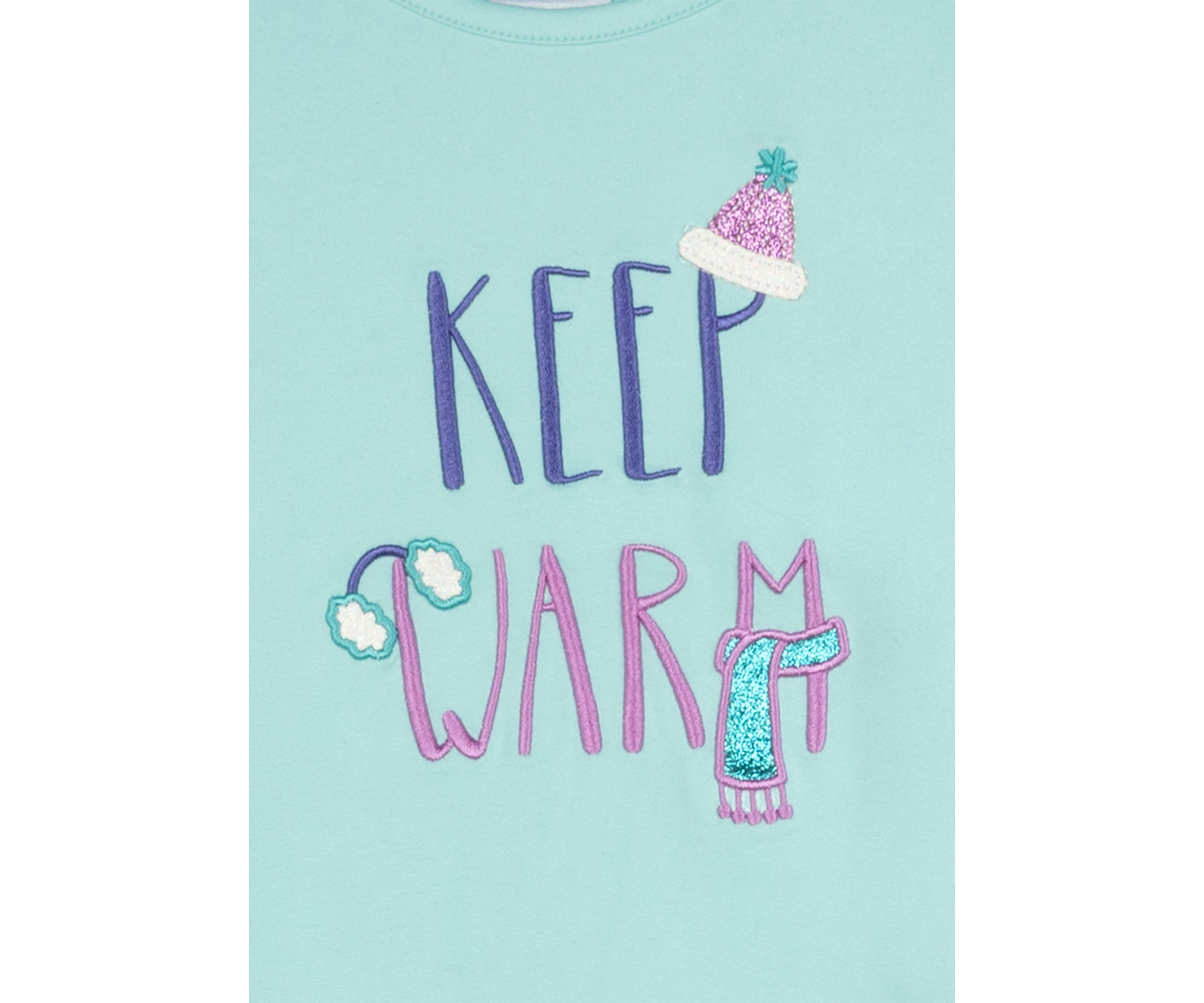 Toddler Girls Keep Warm Graphic T-Shirt and Printed Leggings Set