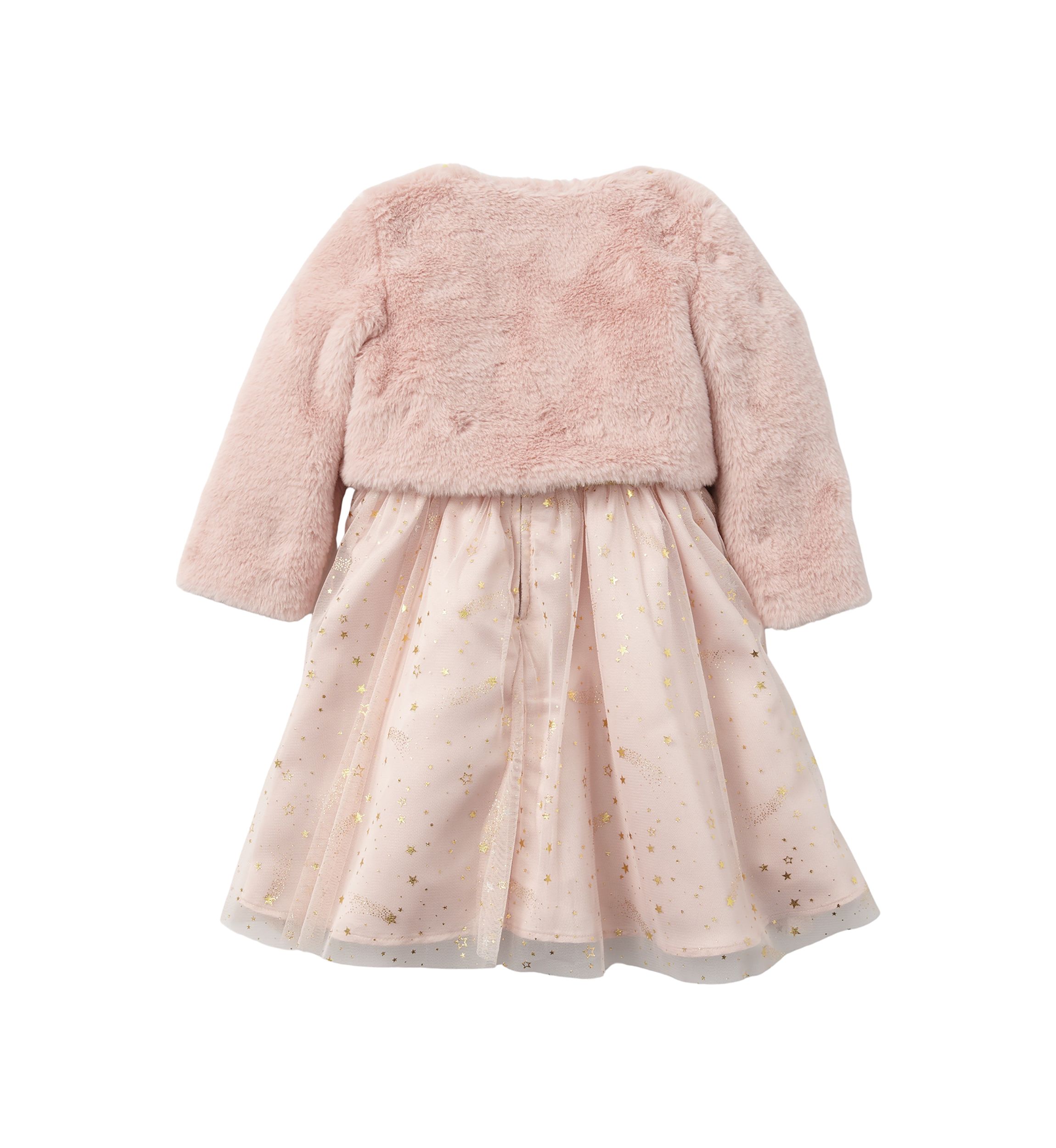 Toddler Girls Foil Mesh Dress with Jacket