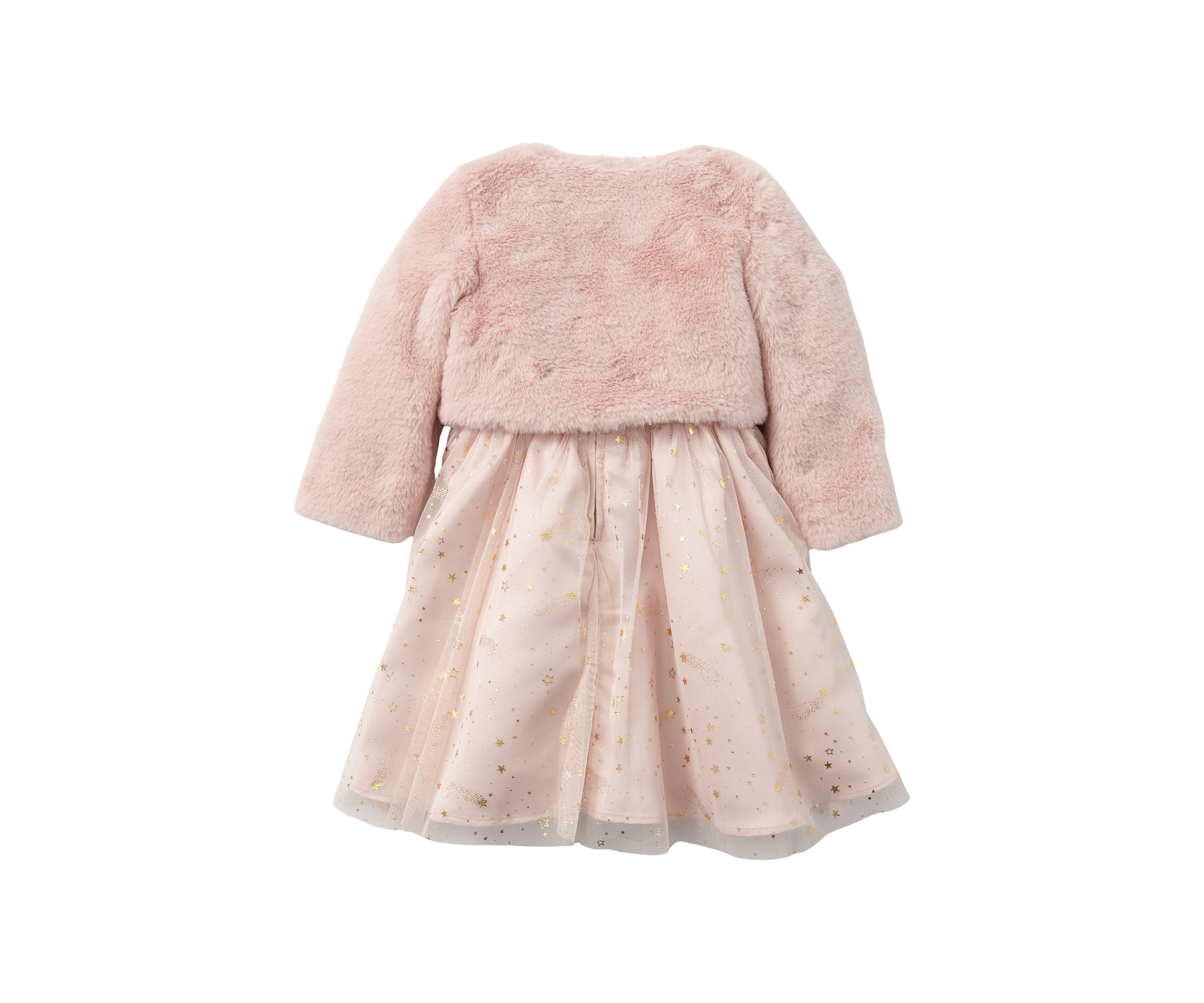 Toddler Girls Foil Mesh Dress with Jacket
