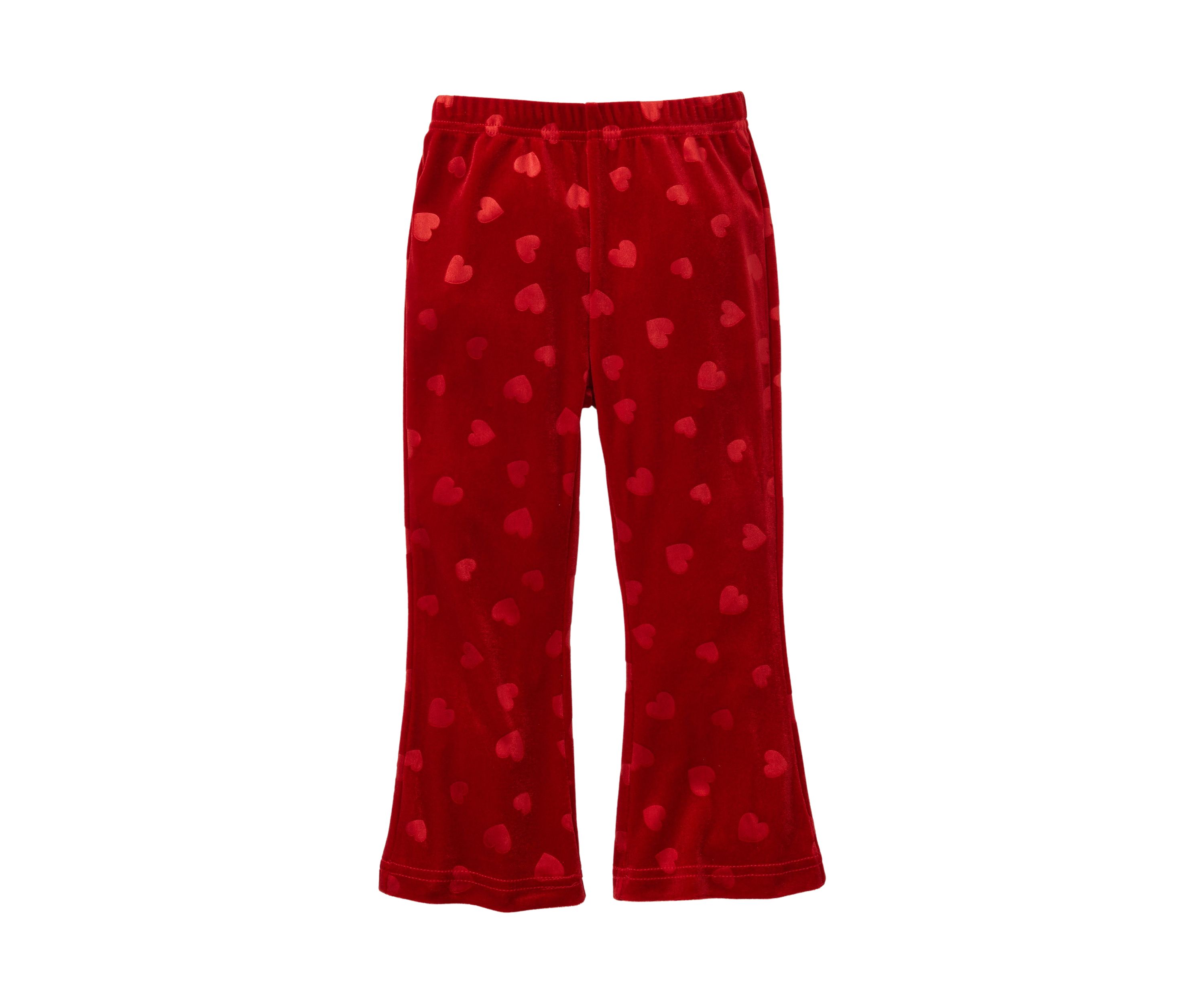 Toddler Girls Velvet Top with Coordinating Pants