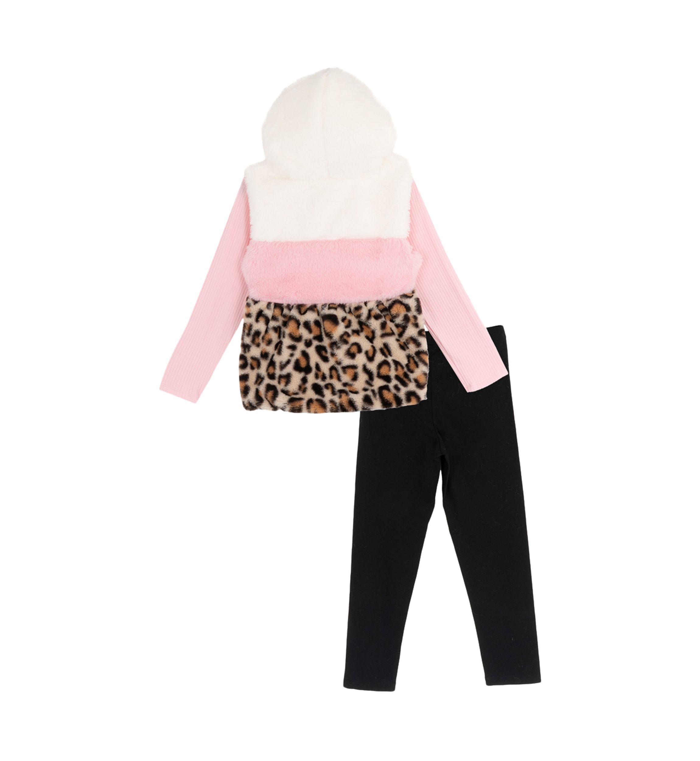 Toddler Girls Fur Vest Set