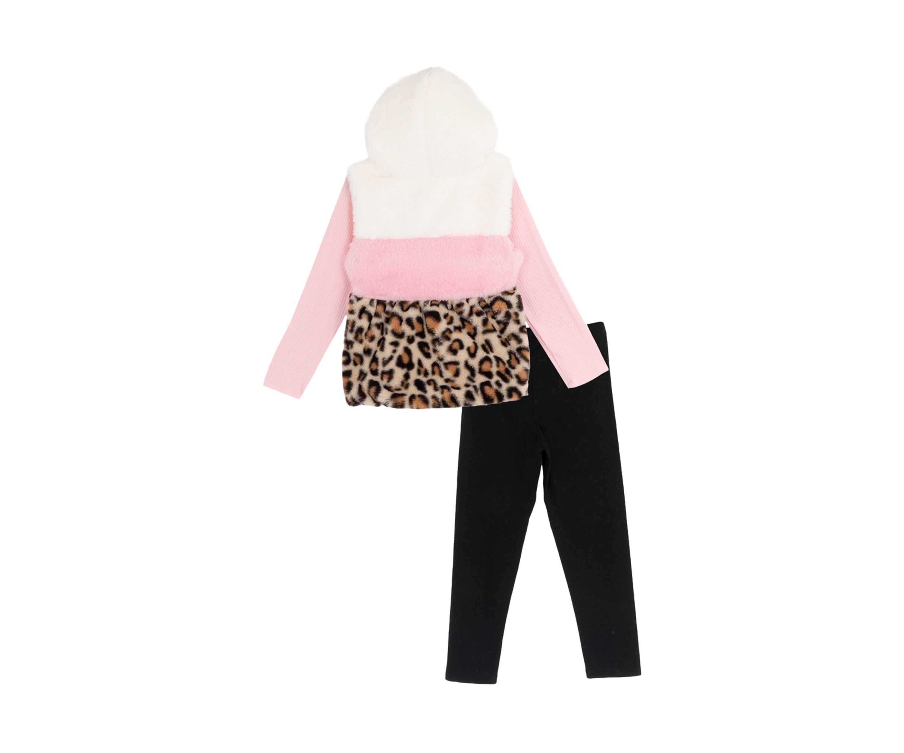 Toddler Girls Fur Vest Set