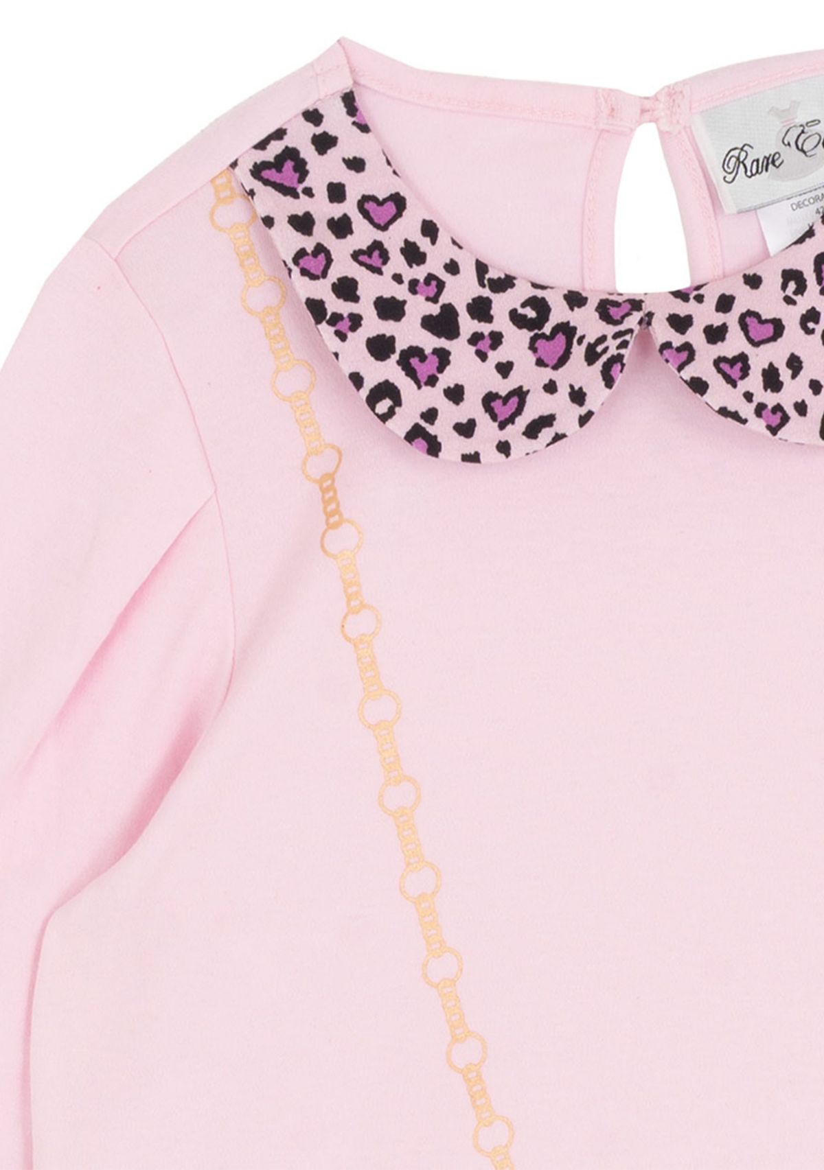 Toddler Girls Knit Blouse with Bag Appliqué Set