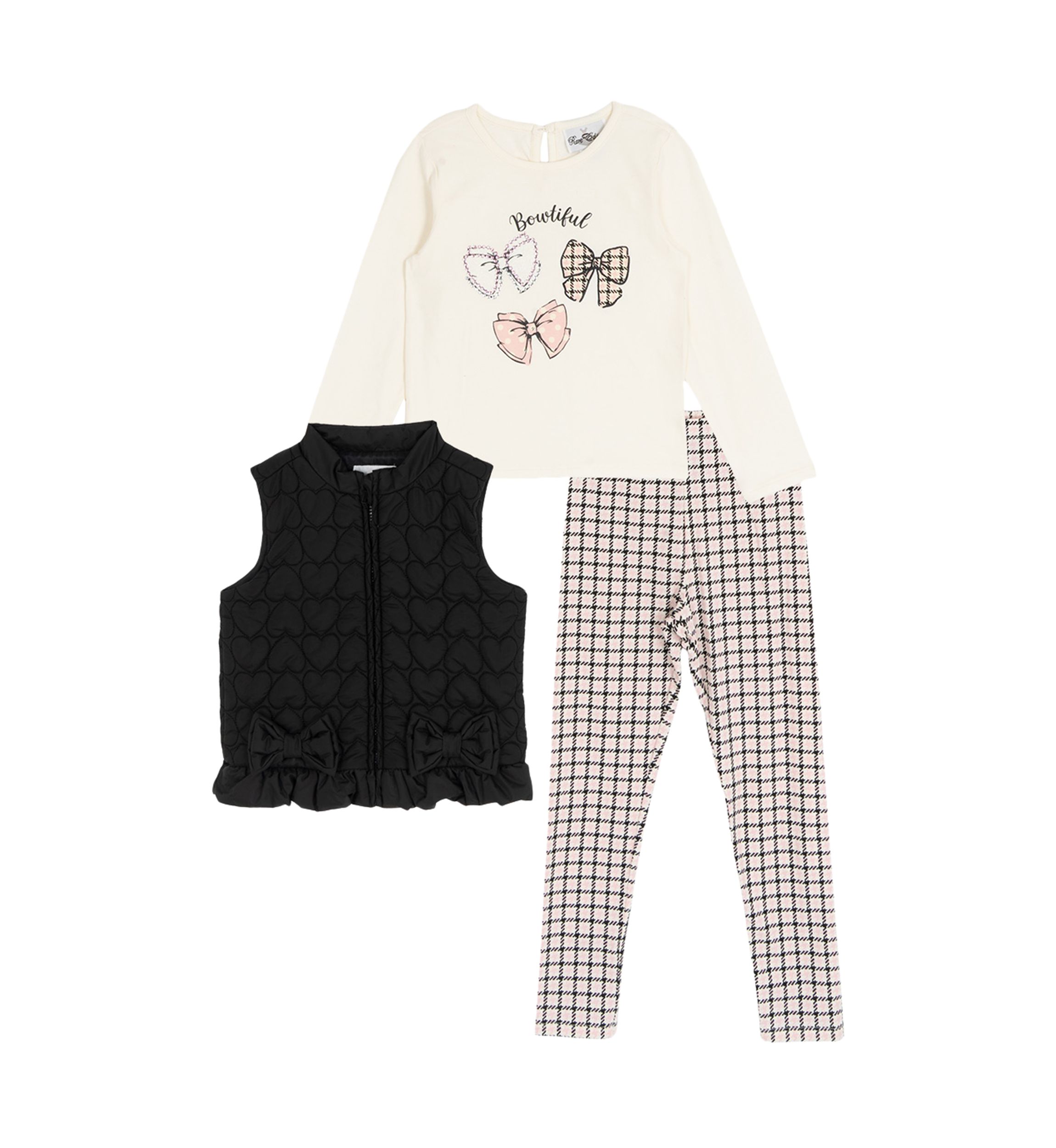 Toddler Girls Puffer Vest Set 