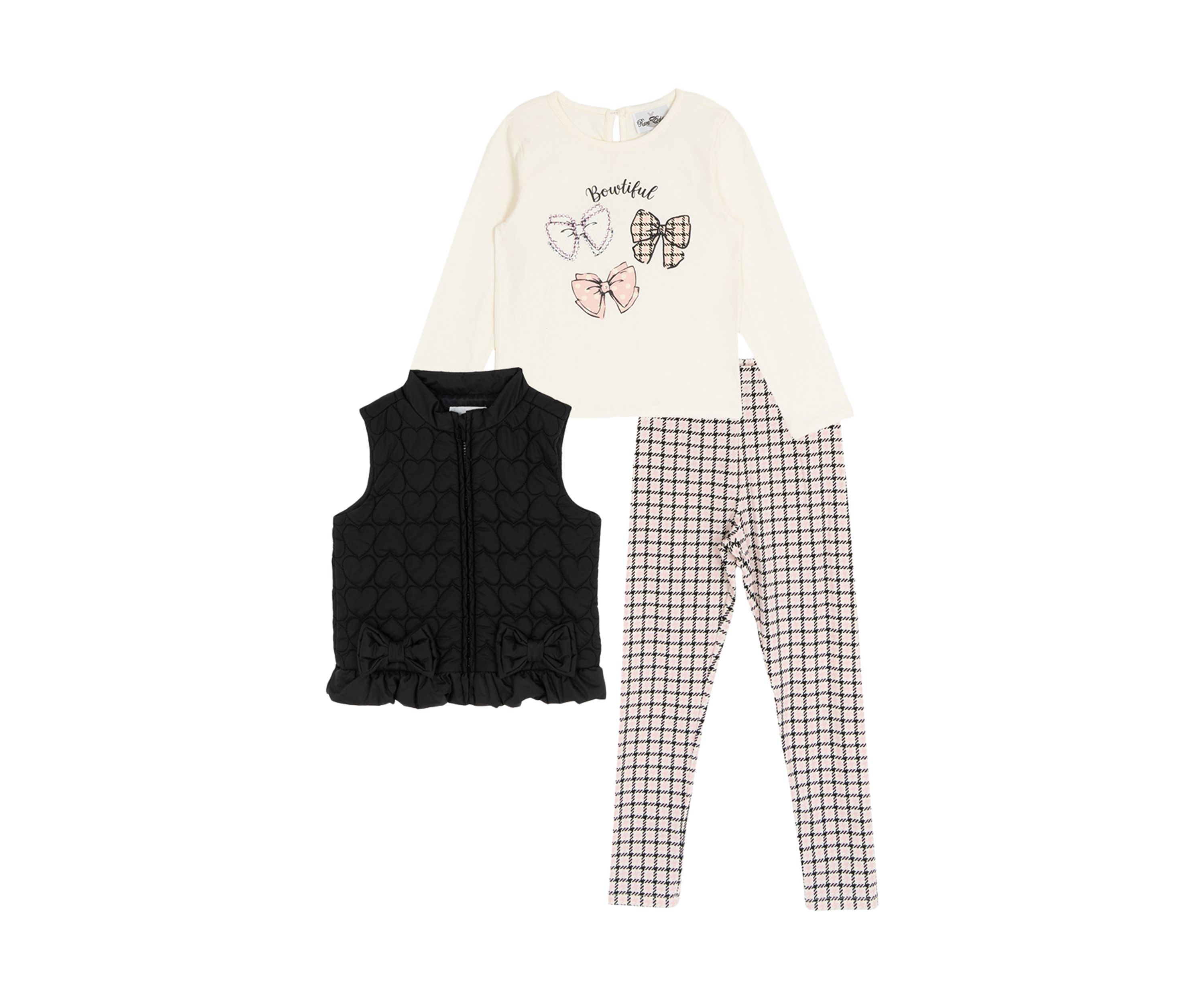 Toddler Girls Puffer Vest Set 