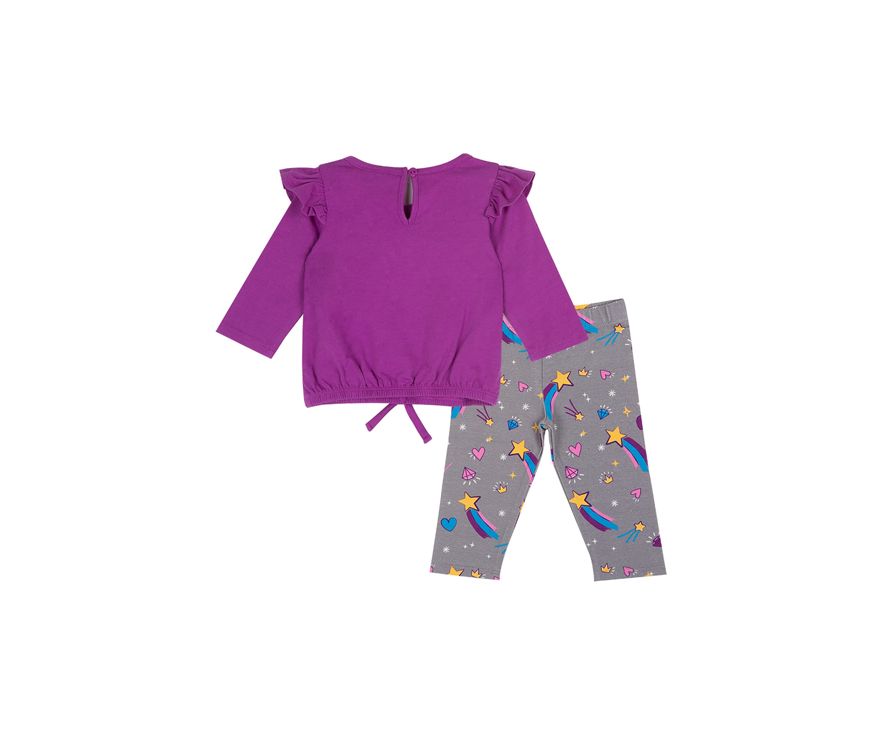 Baby Girls Shooting Star Appliqué Top and Leggings Set