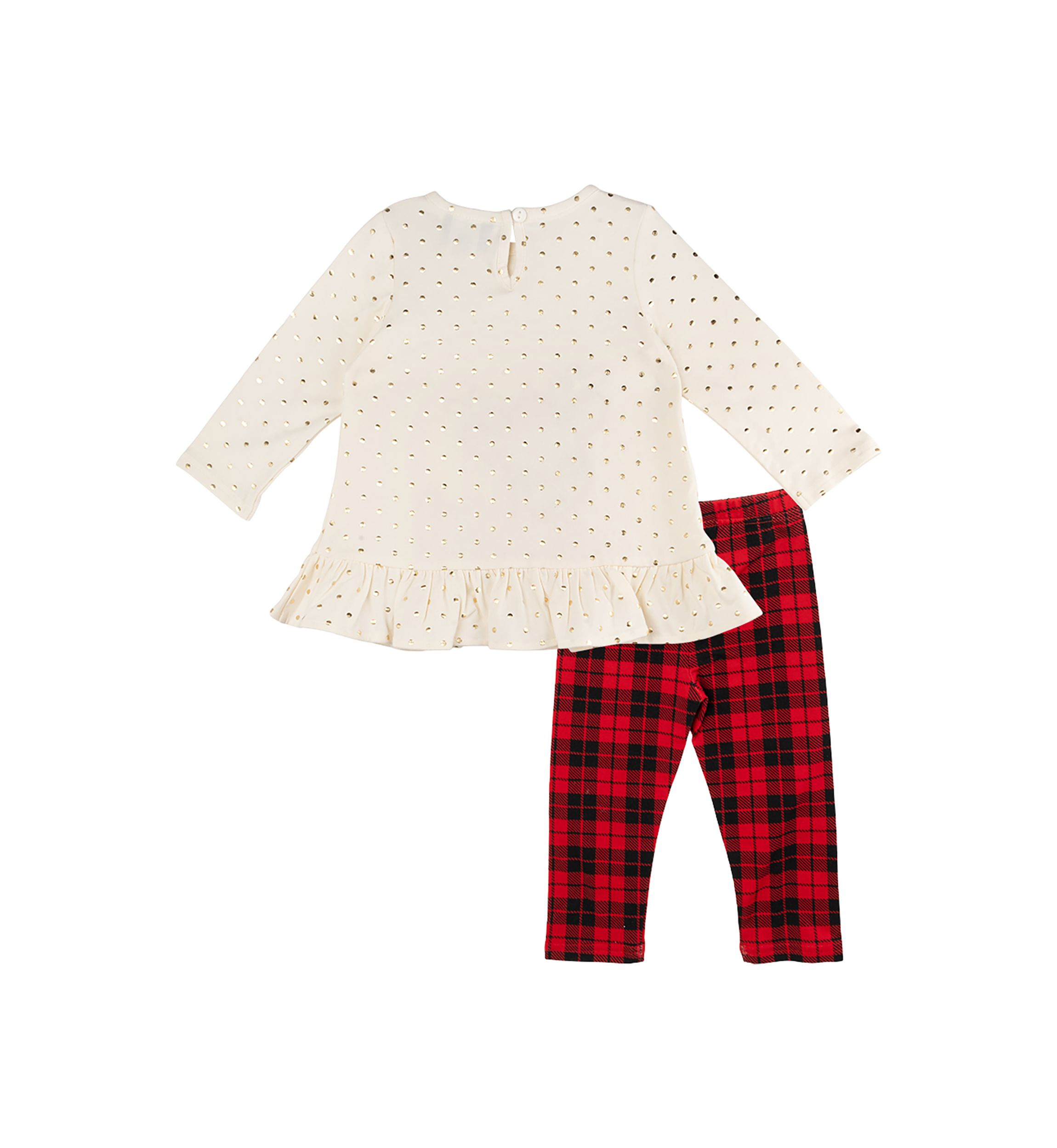 Baby Girls  Reindeer Appliqué Dot Set