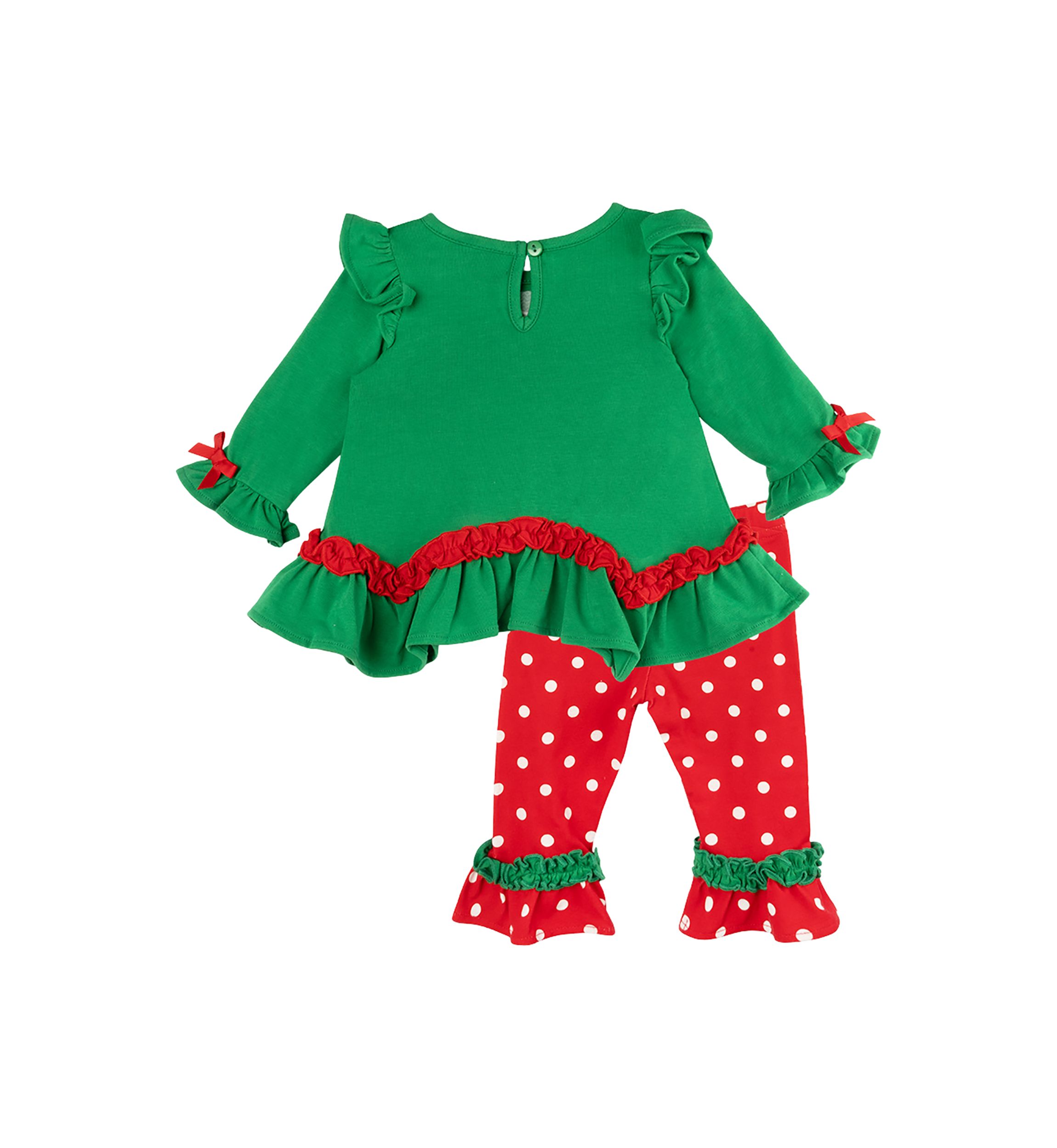 Baby Girls Santa Appliqué Set