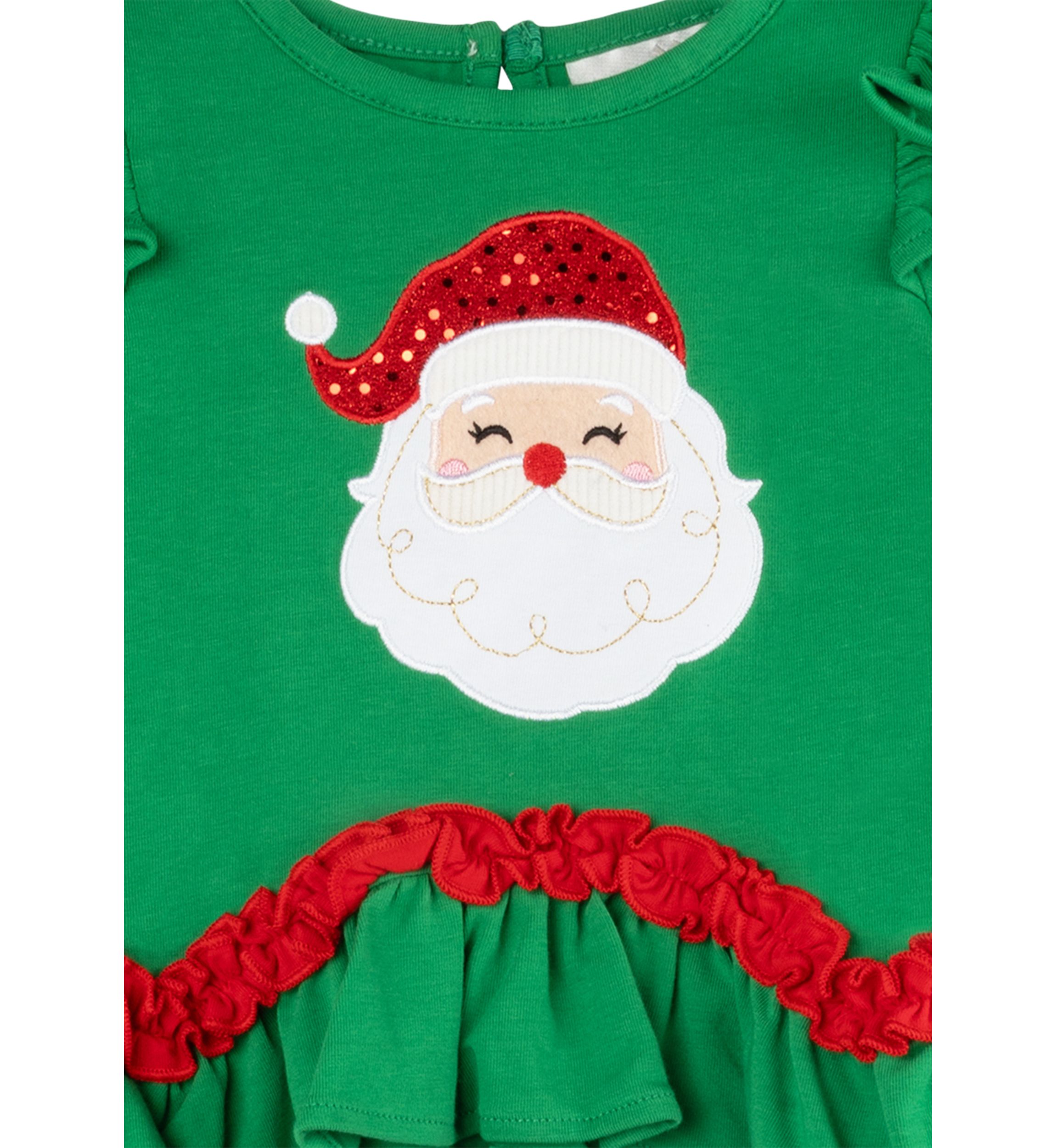 Baby Girls Santa Appliqué Set