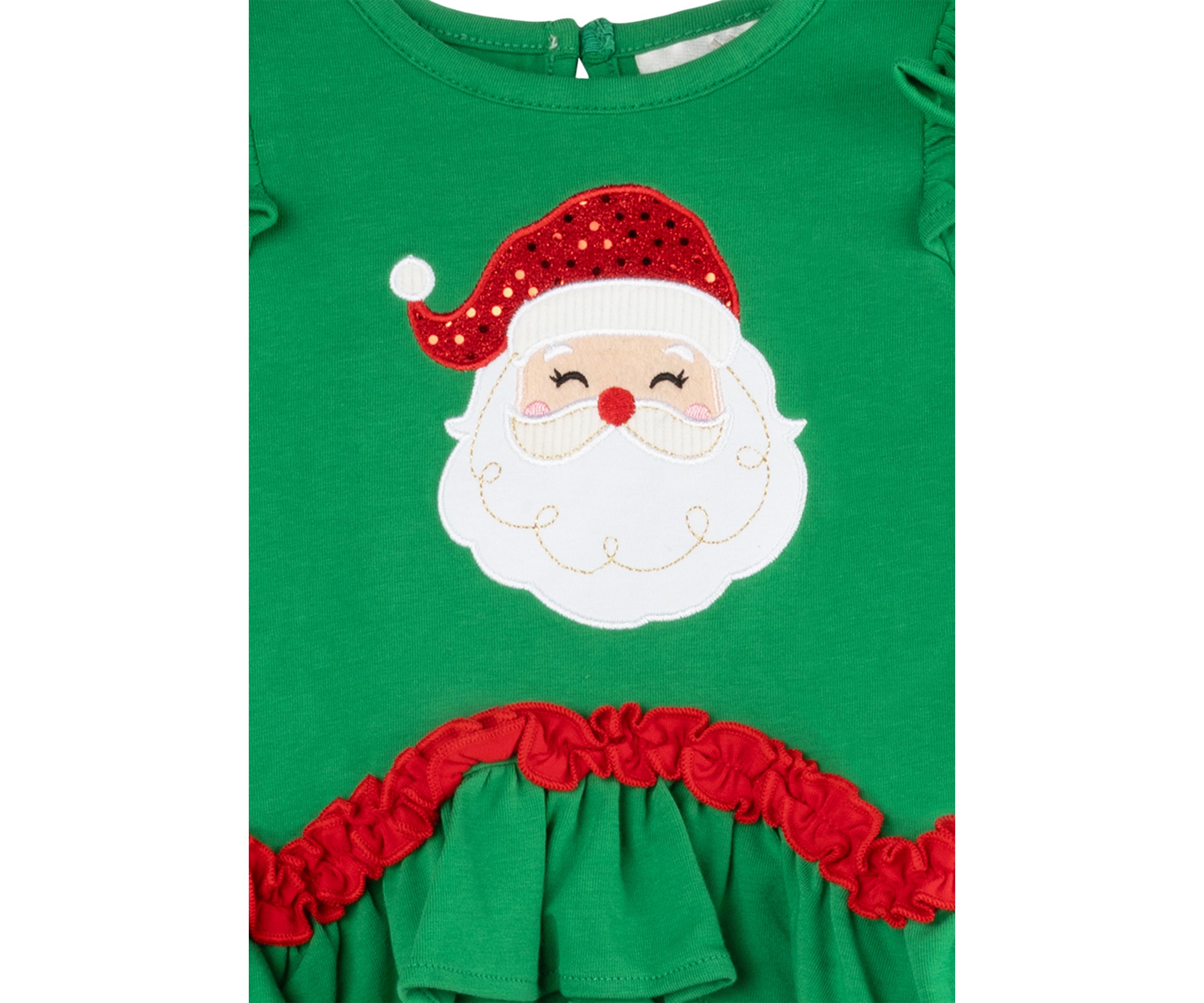 Baby Girls Santa Appliqué Set
