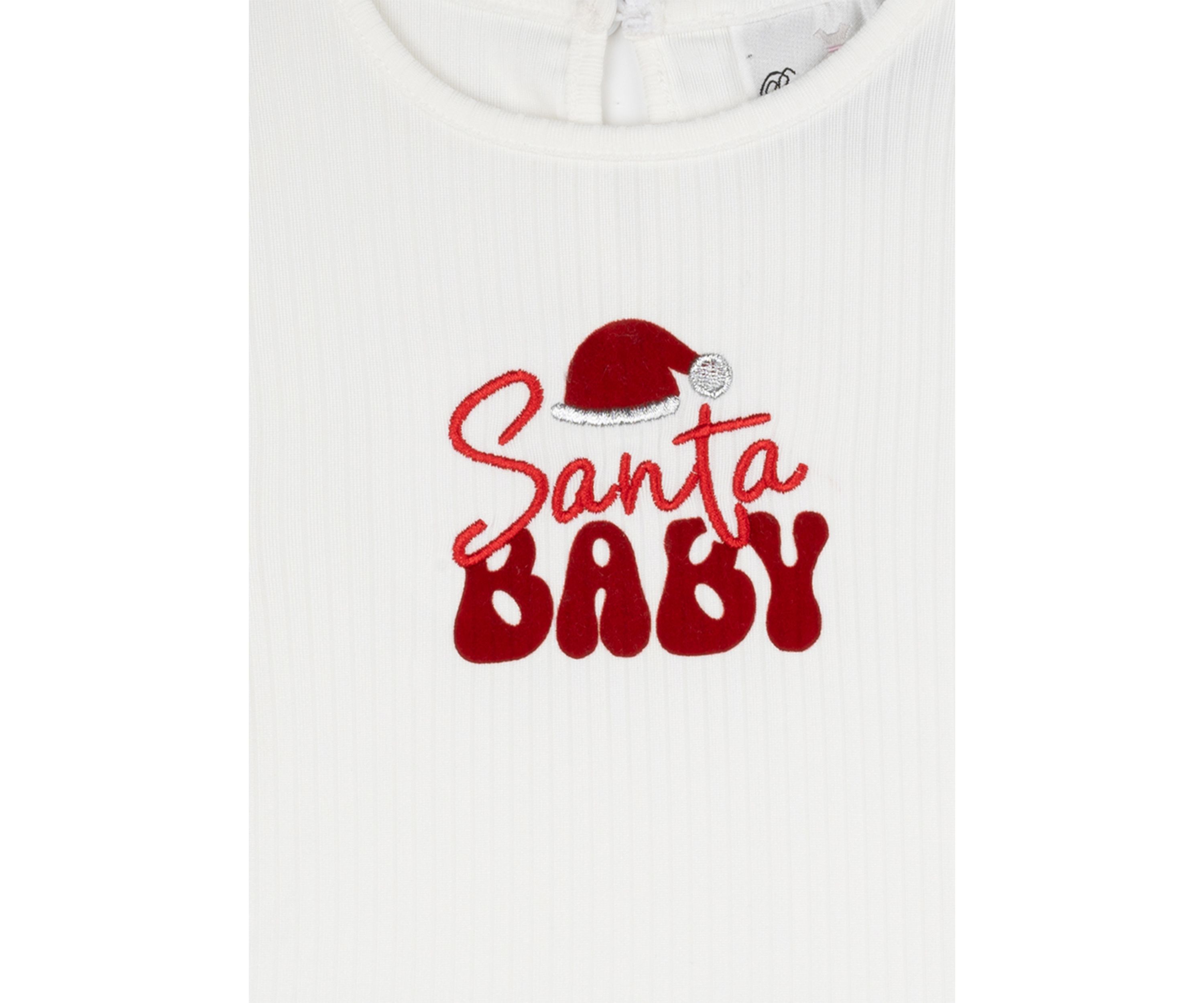 Baby Girls Santa Bodysuit and Flare Pants Set