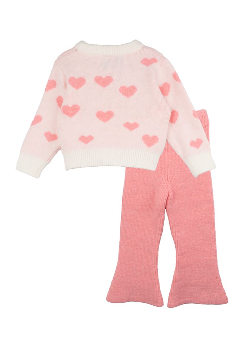 Baby Girls Heart Sweater and Pants Set