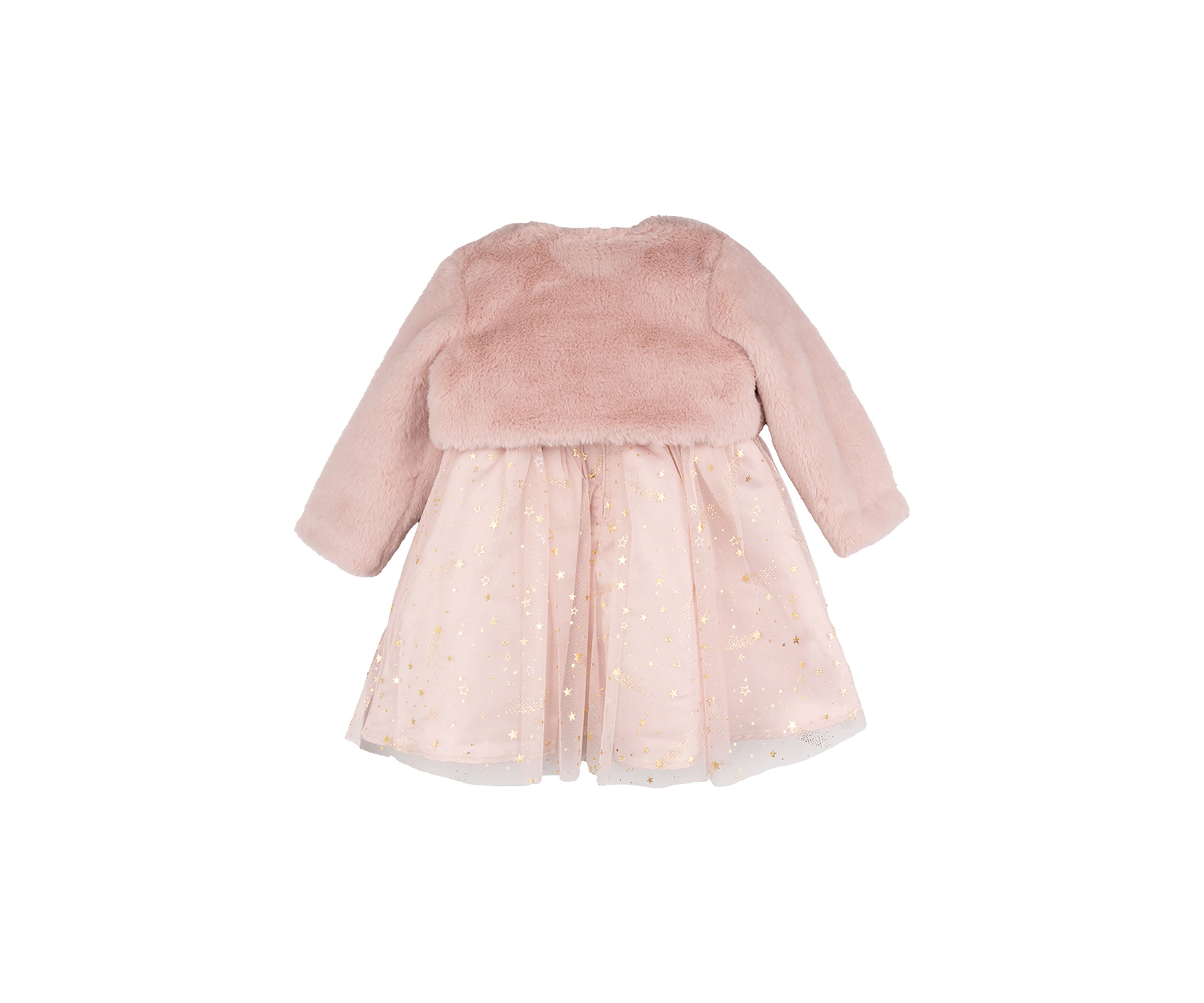 Baby Girls Foil Stars Mesh Dress with Jacket