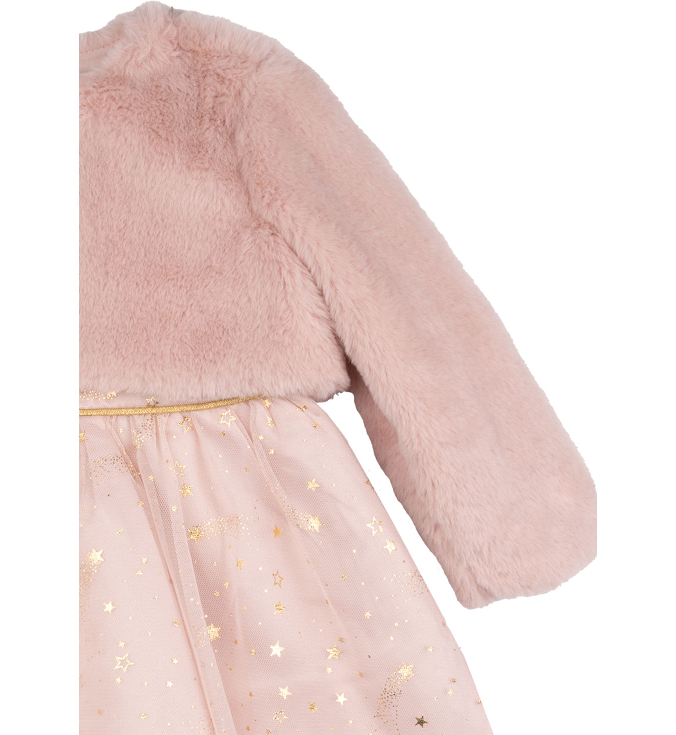 Baby Girls Foil Stars Mesh Dress with Jacket