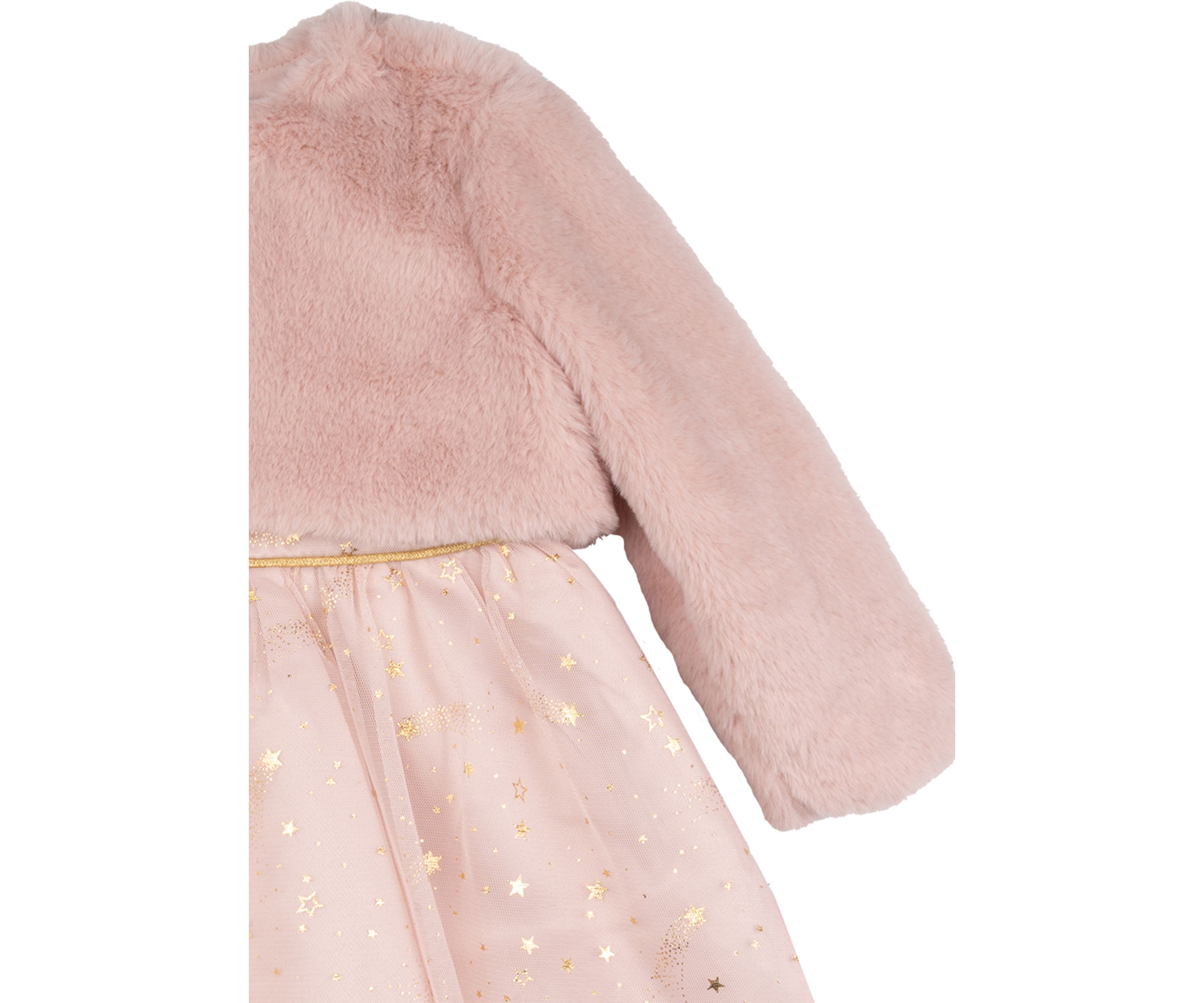 Baby Girls Foil Stars Mesh Dress with Jacket