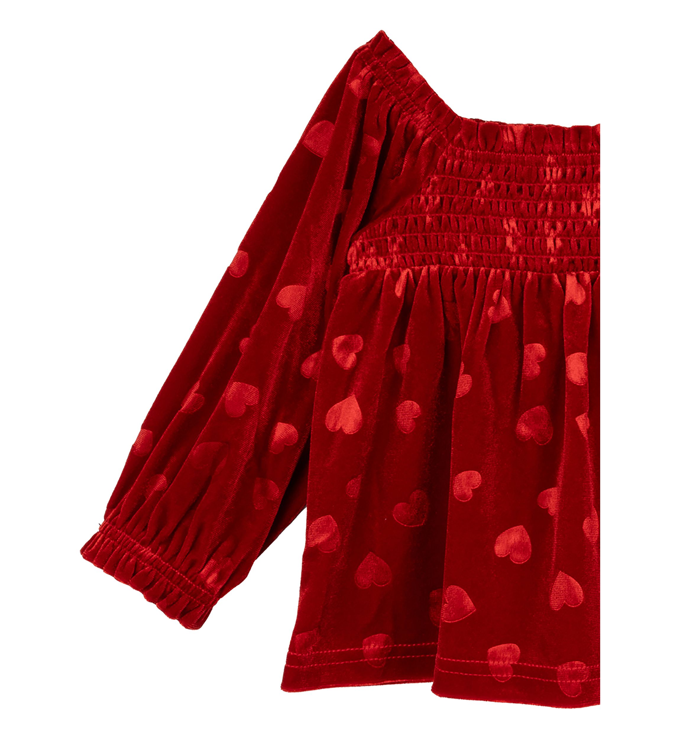 Baby Girls Velvet Heart Top and Pants Set