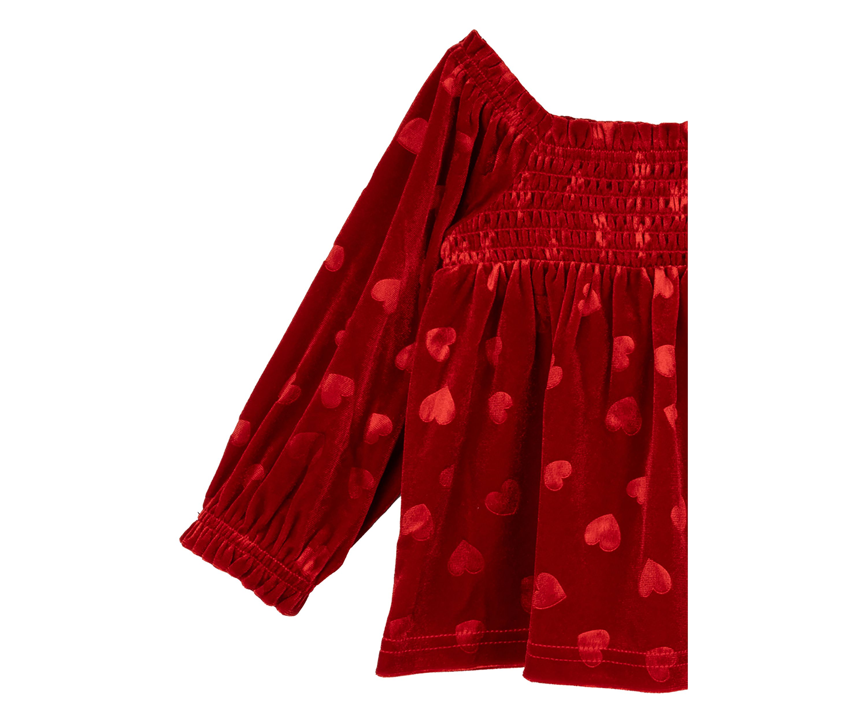 Baby Girls Velvet Heart Top and Pants Set