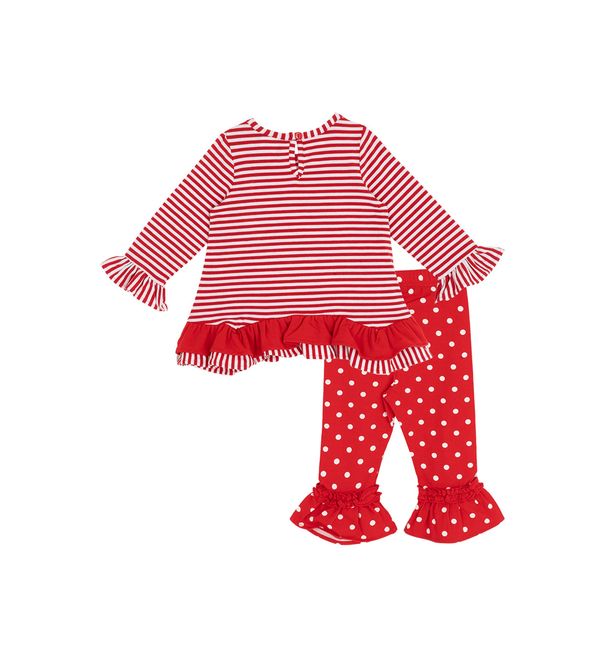 Baby Girls Reindeer Striped Set 