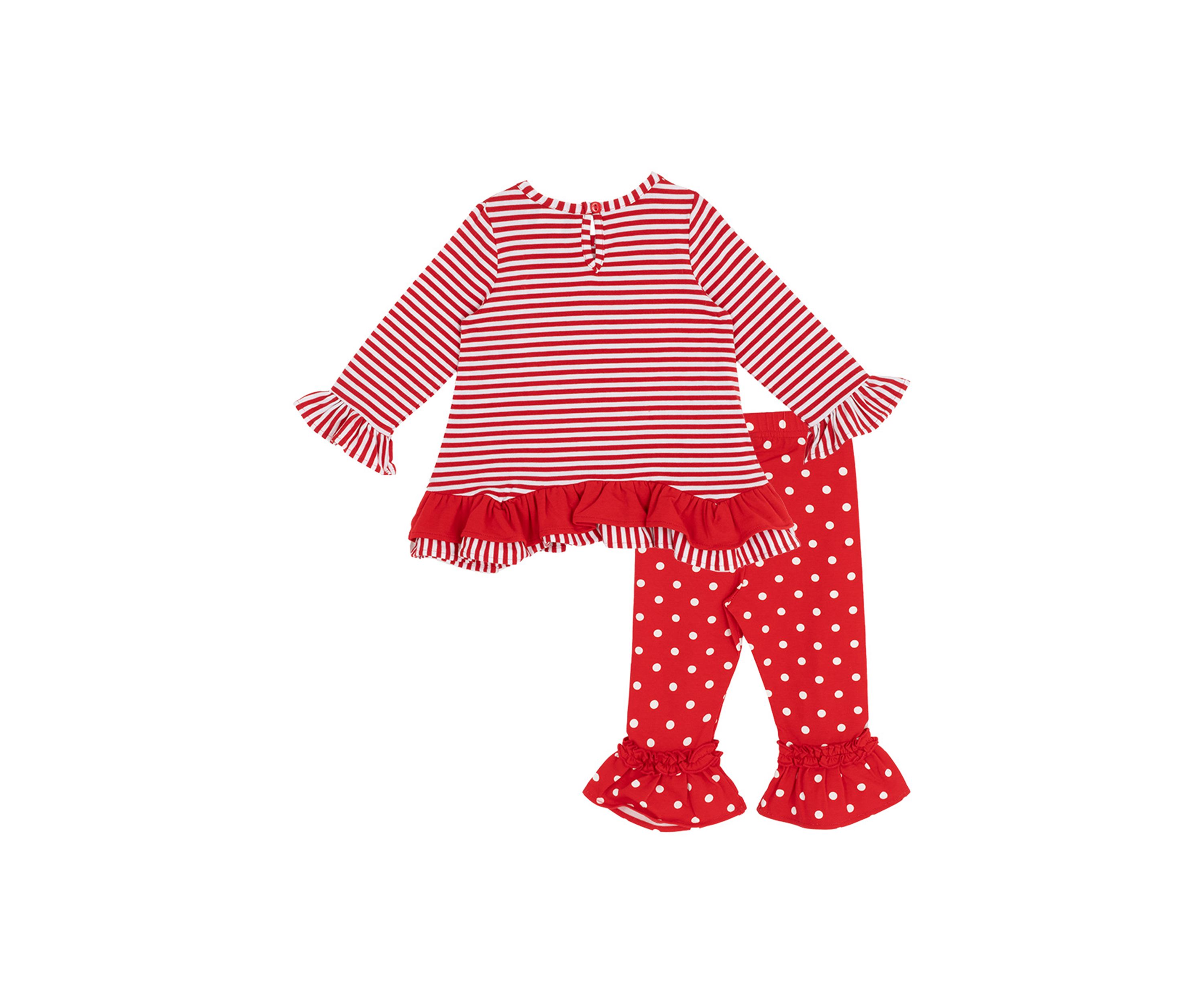 Baby Girls Reindeer Striped Set 