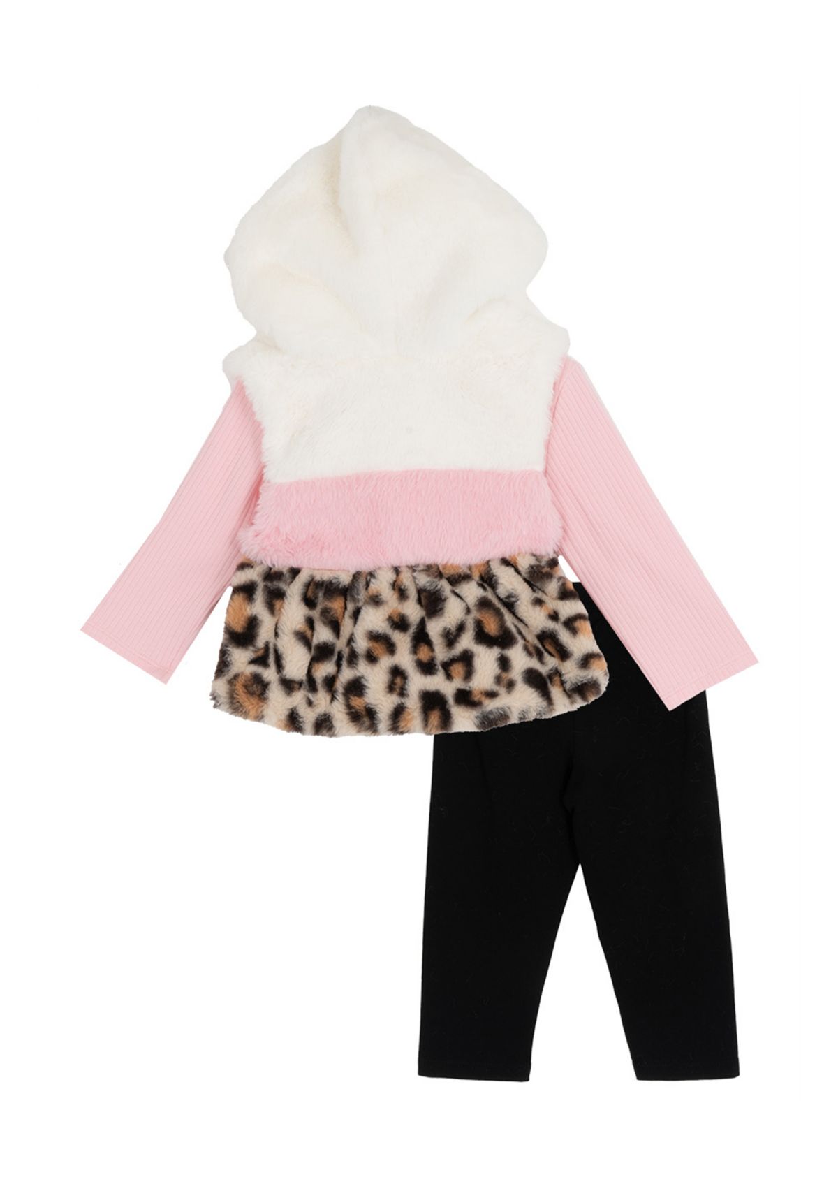 Baby  Girls Fur Vest Set 