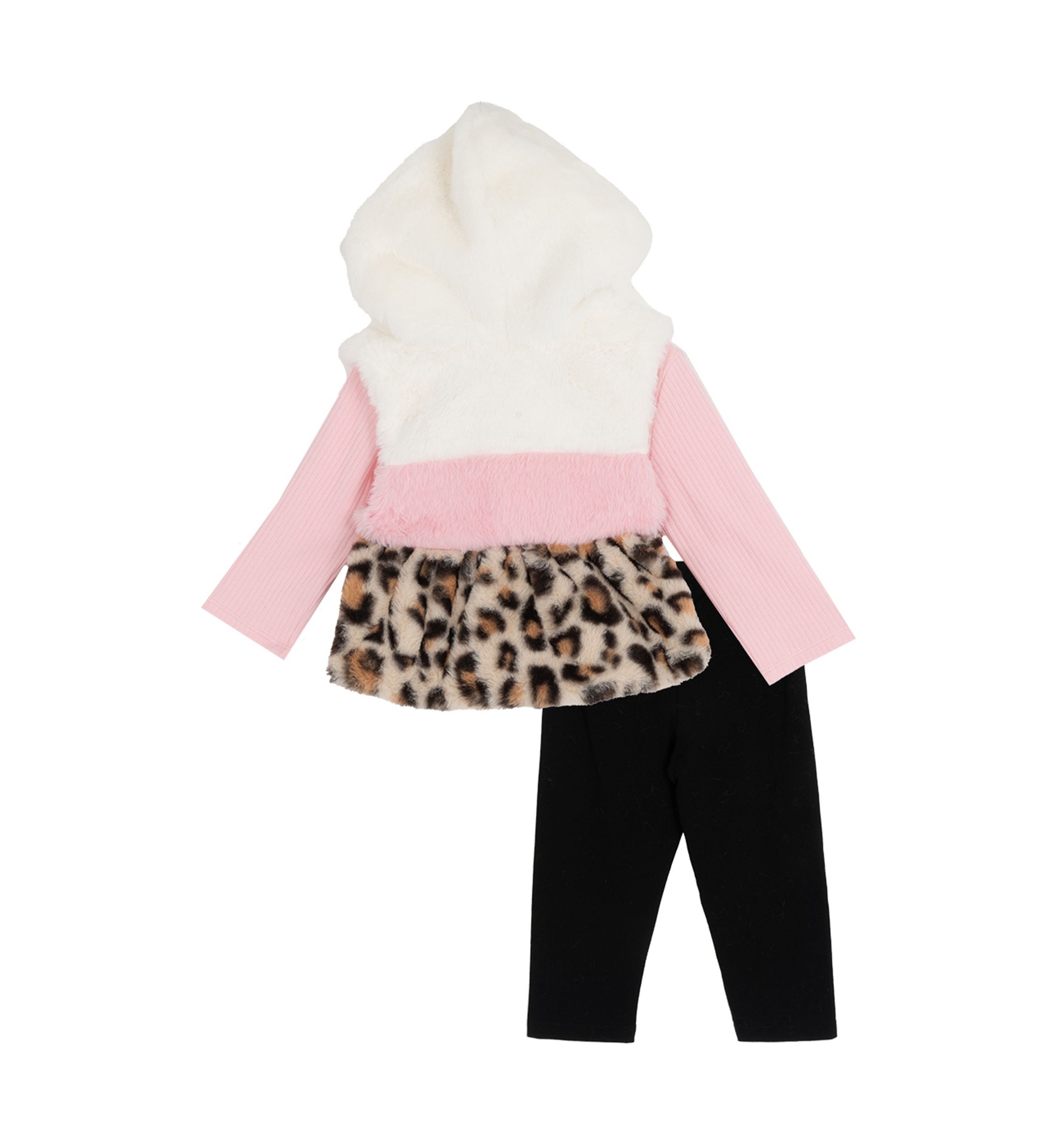 Baby  Girls Fur Vest Set 