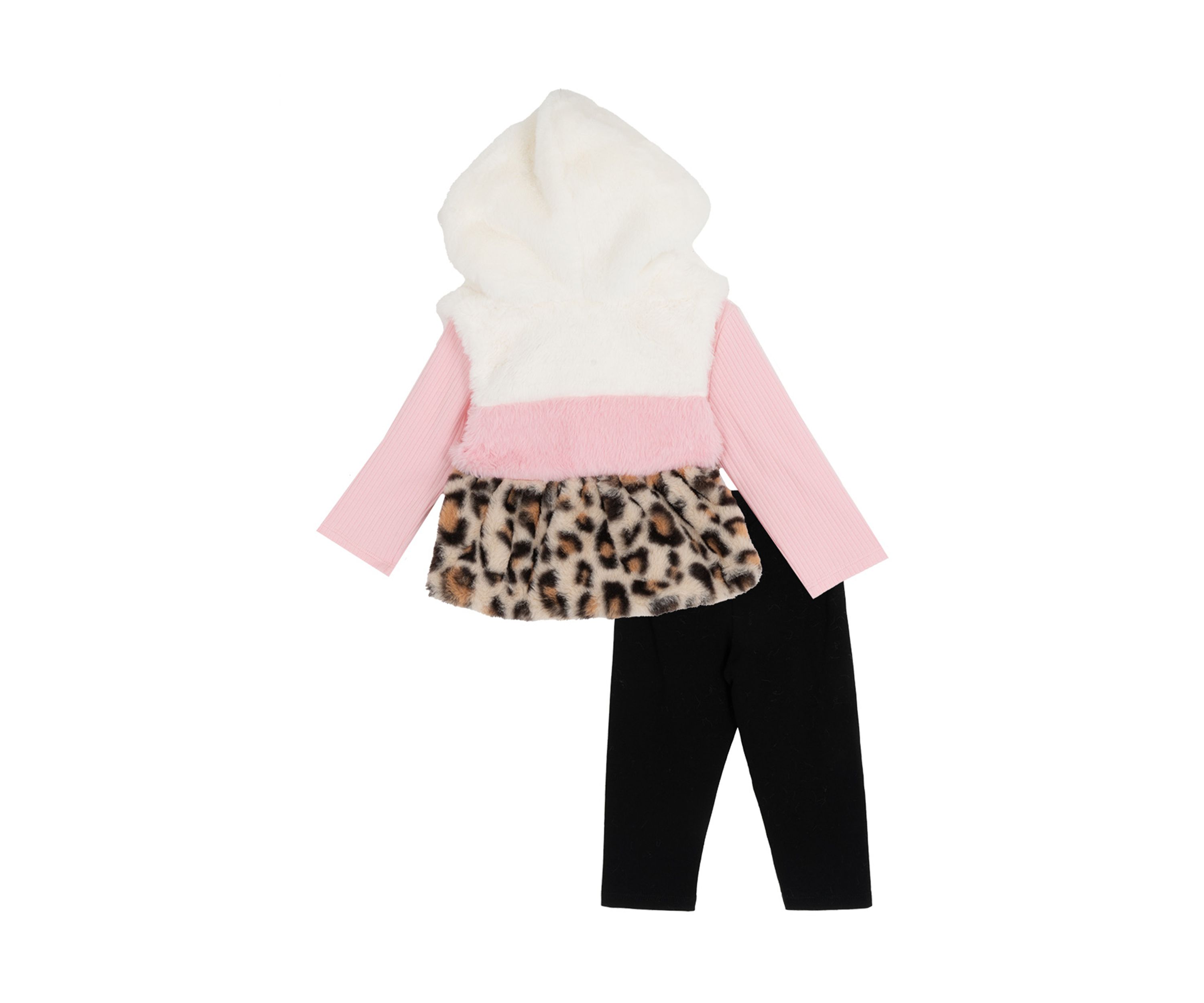 Baby  Girls Fur Vest Set 