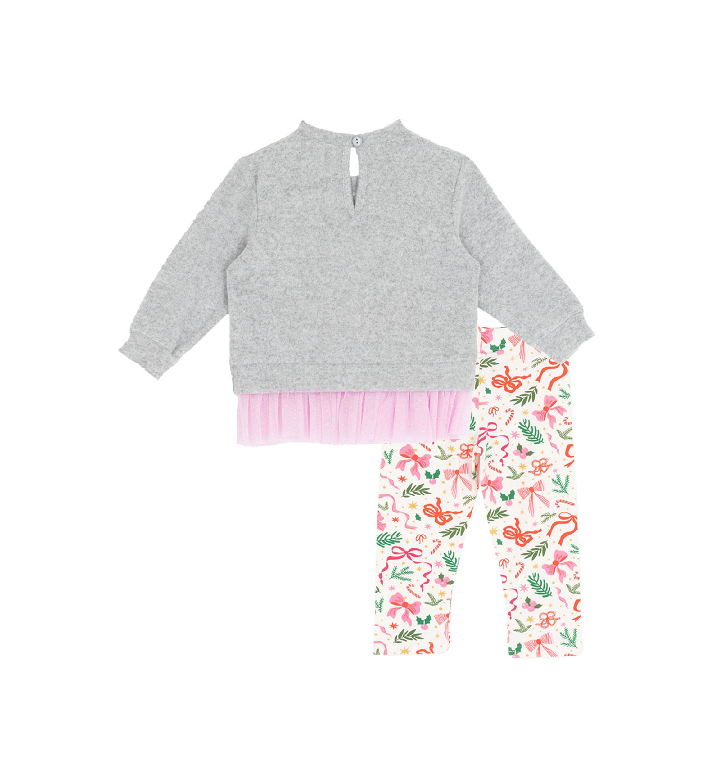 Baby Girls Long Sleeve Bow Set