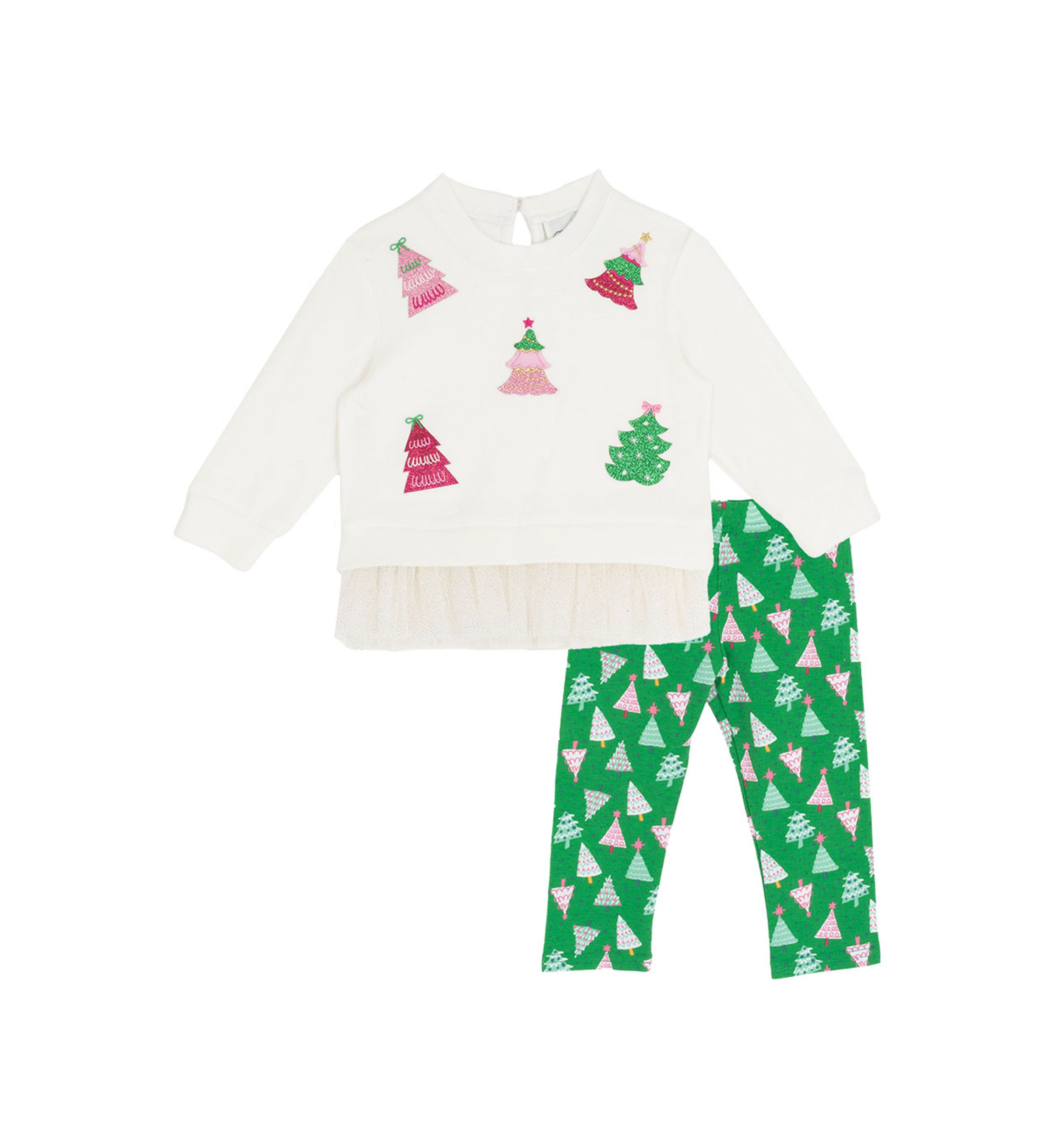 Baby Girls Long Sleeve Multicolored Tree Set