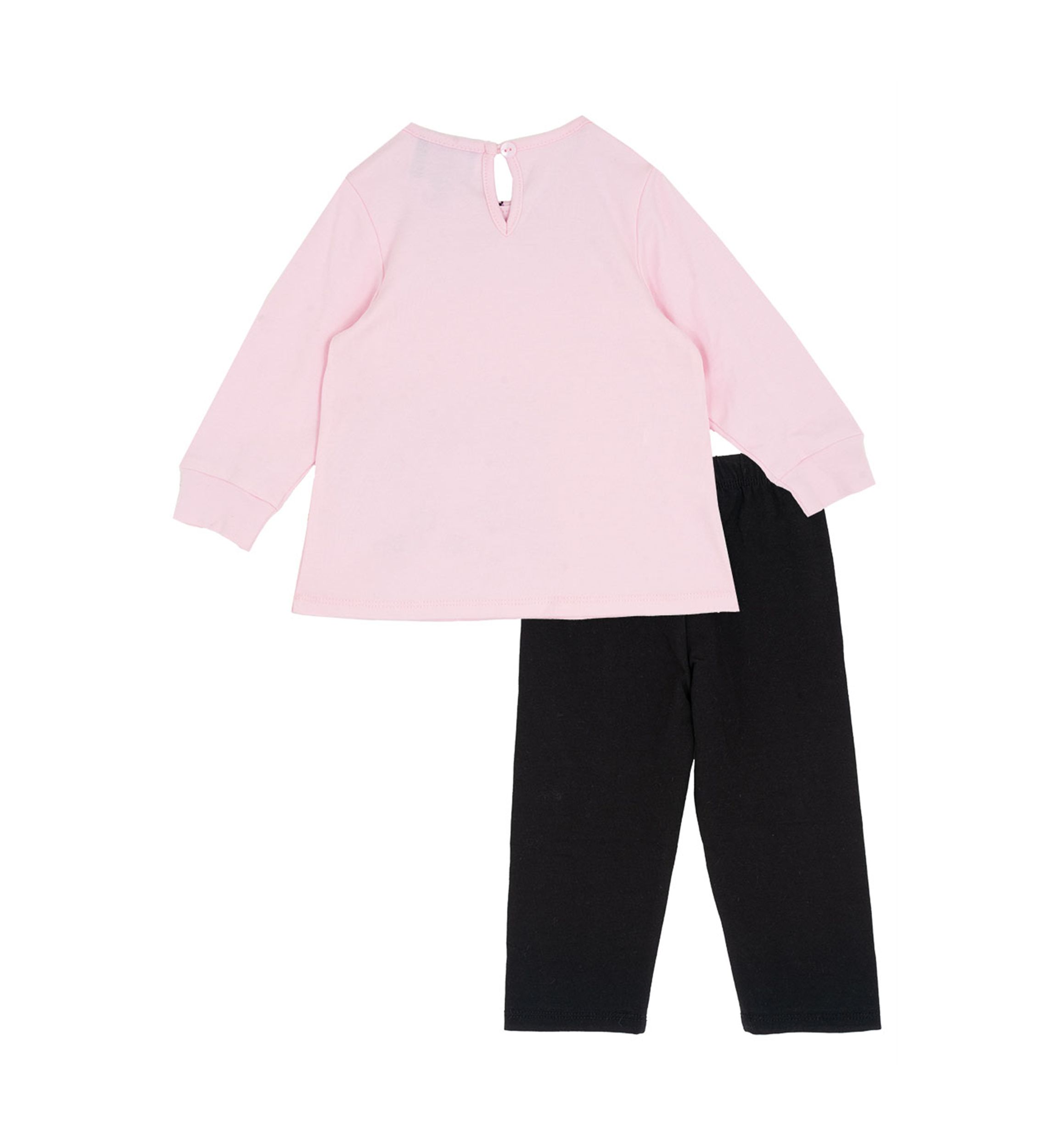 Baby Girls Long Sleeve Cat Top and Solid Legging Set 