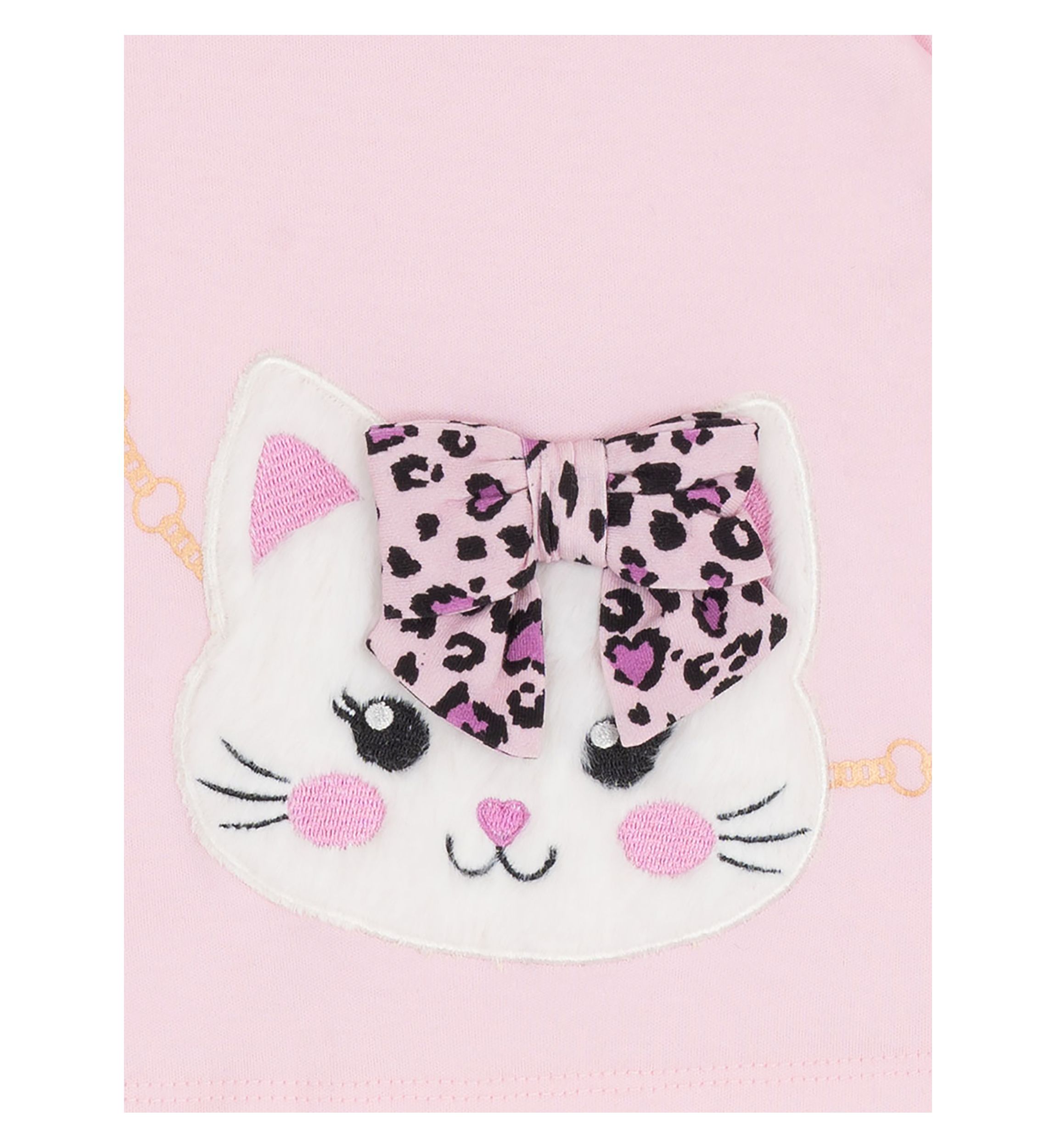 Baby Girls Long Sleeve Cat Top and Solid Legging Set 