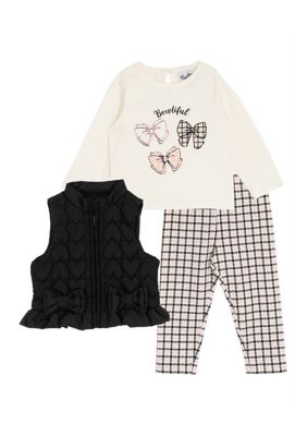 Rare Editions Baby Girls Puffer Vest Set