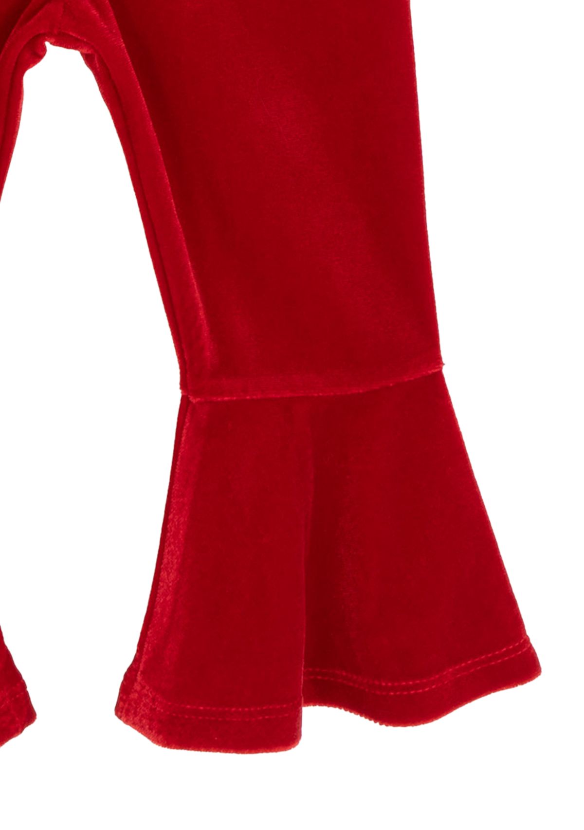 Baby Girls Rib Knit Santas Favorite Bodysuit, Bell Bottom Legging and Headband Set