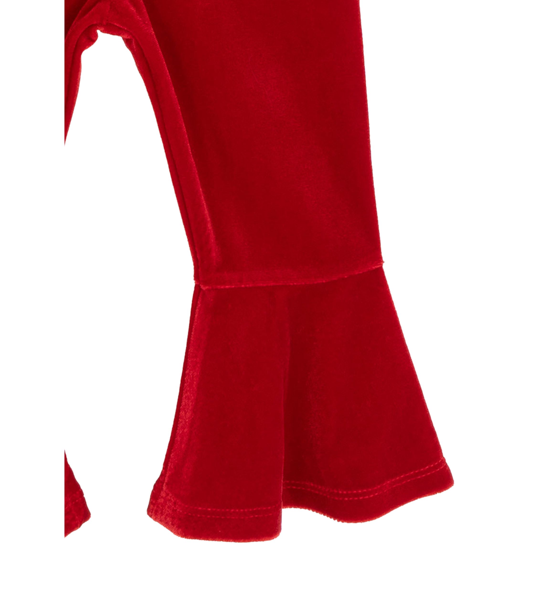 Baby Girls Rib Knit Santas Favorite Bodysuit, Bell Bottom Legging and Headband Set