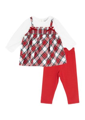 Rare Editions Baby Girls Mock Jumper Set, Burgundy, 24 Months