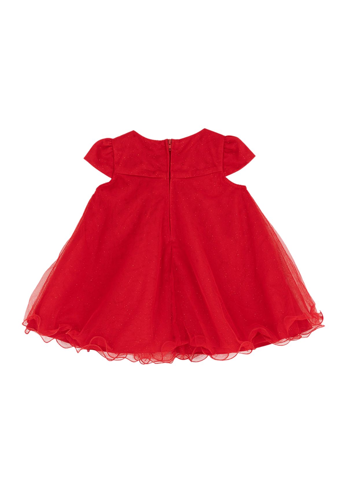 Baby Girls Cap Sleeve Mesh Float Bodice Dress and Bloomer Set 